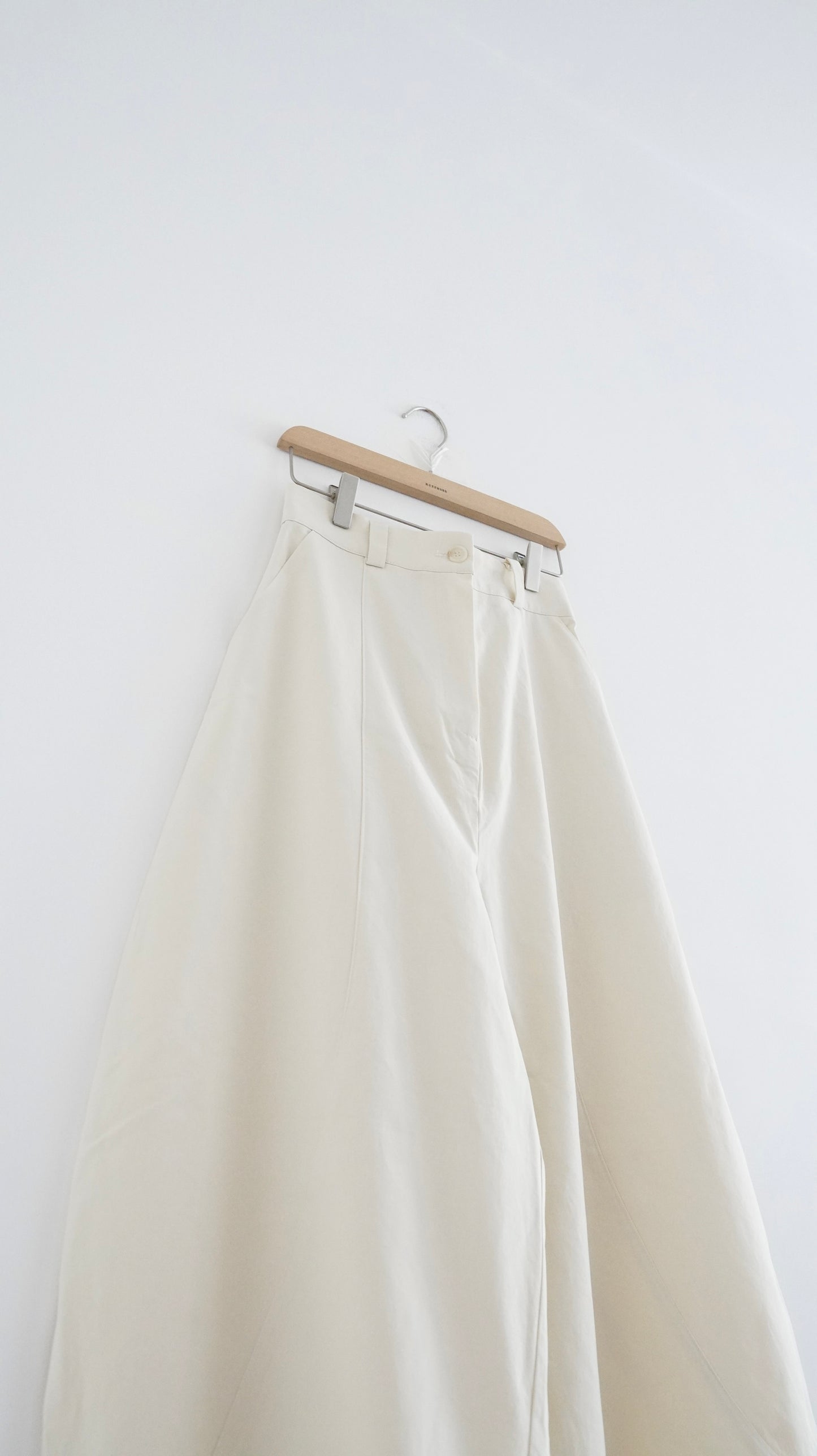 cocoon wide pants in ivory