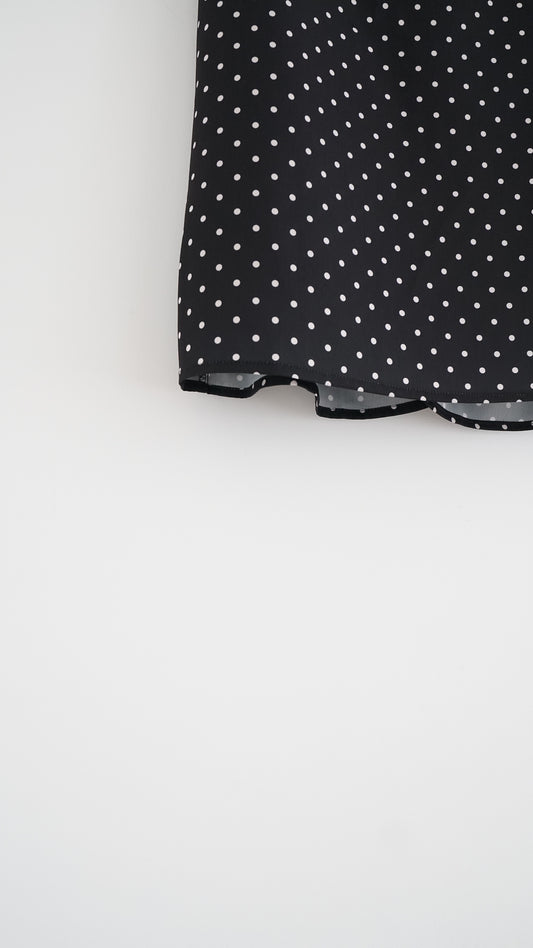 jenny dot midi skirt in black (pre-order)