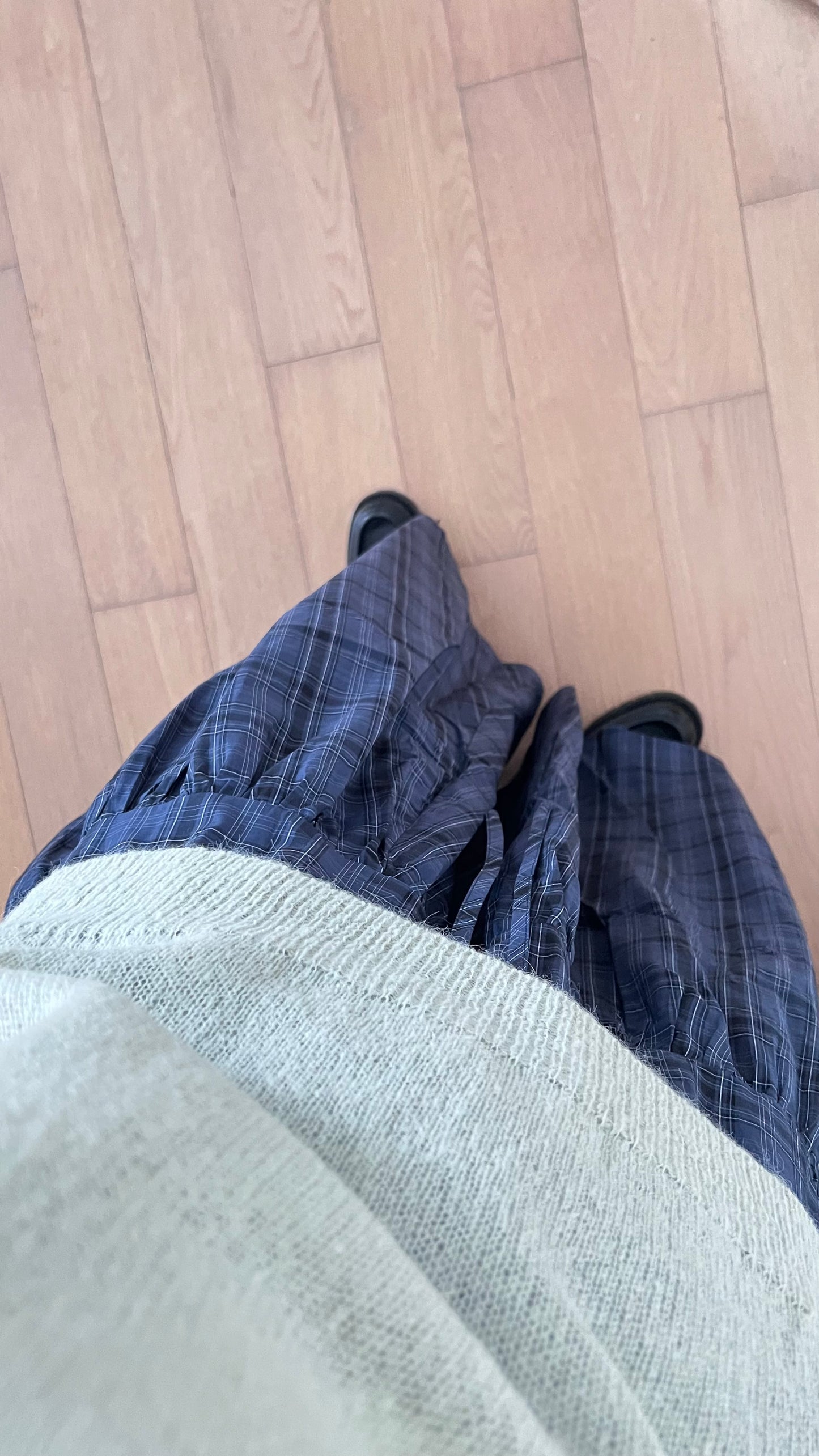 90s cloud check maxi skirt (pre-order)