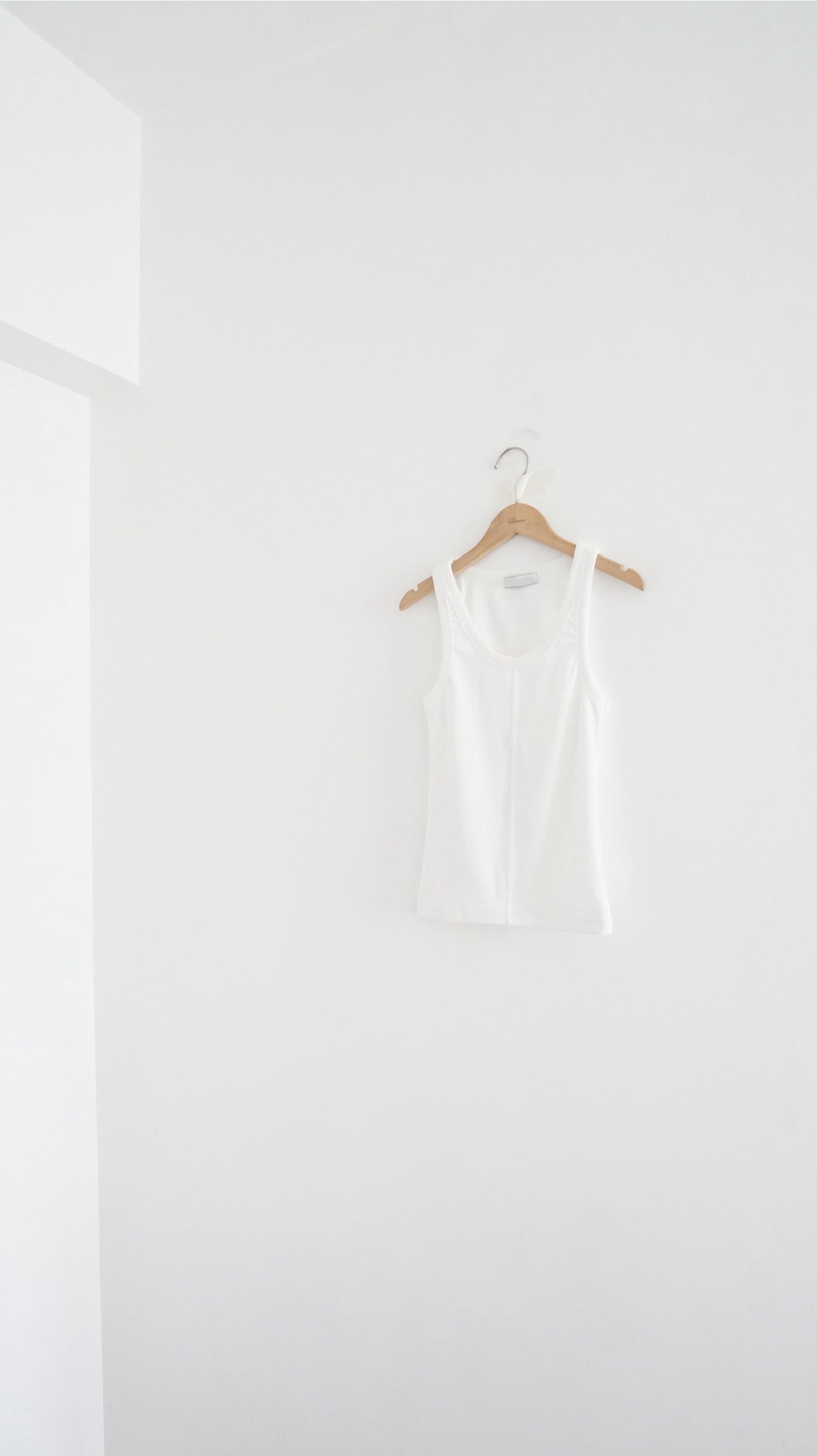 bone cotton tank top in white (pre-order)