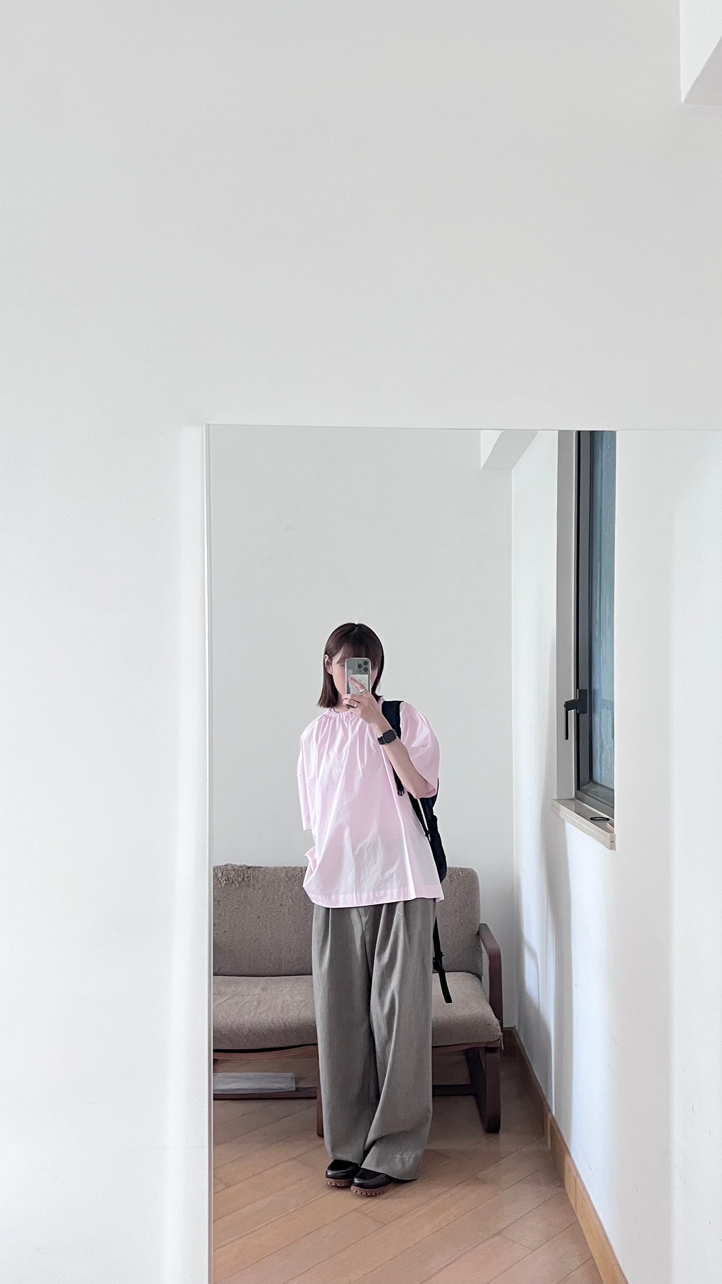 ballon shirt in pink