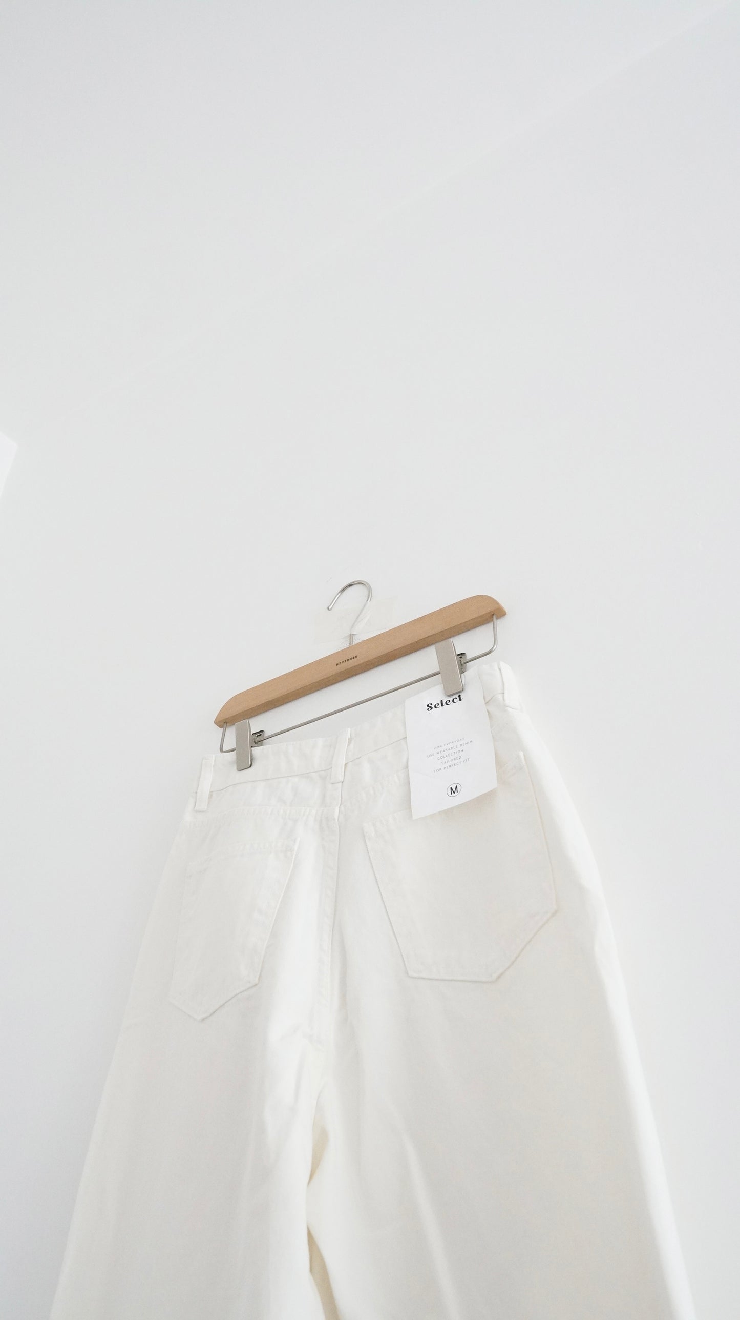 straight leg pants in white