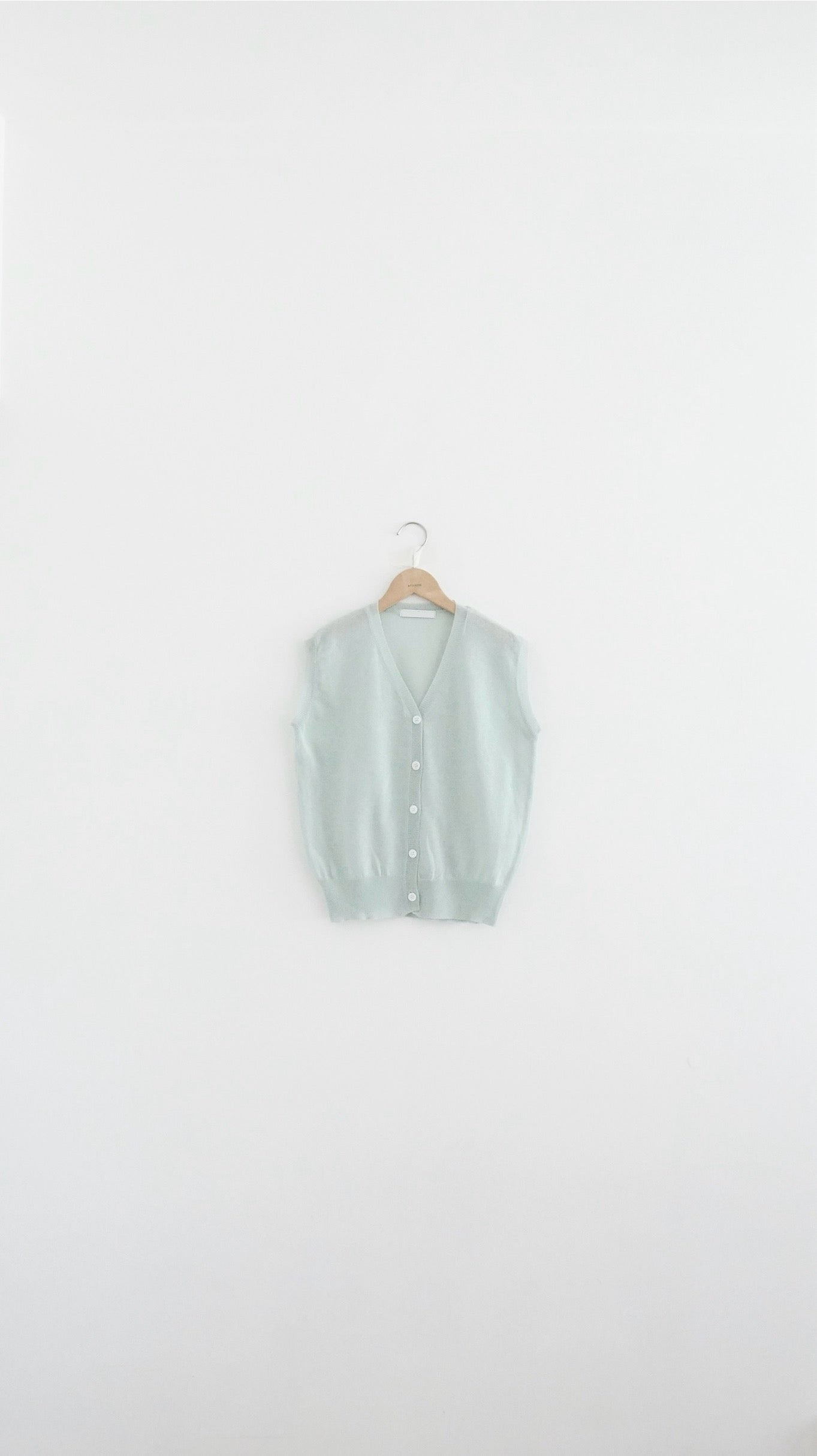 classic sheer knit vest in mint (pre-order)