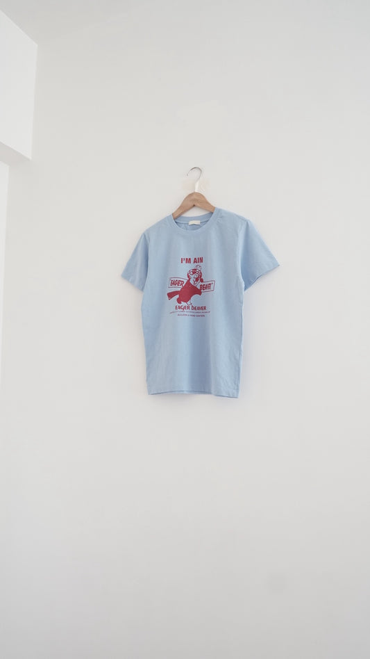 john clean-fit bear tee in blue (pre-order)