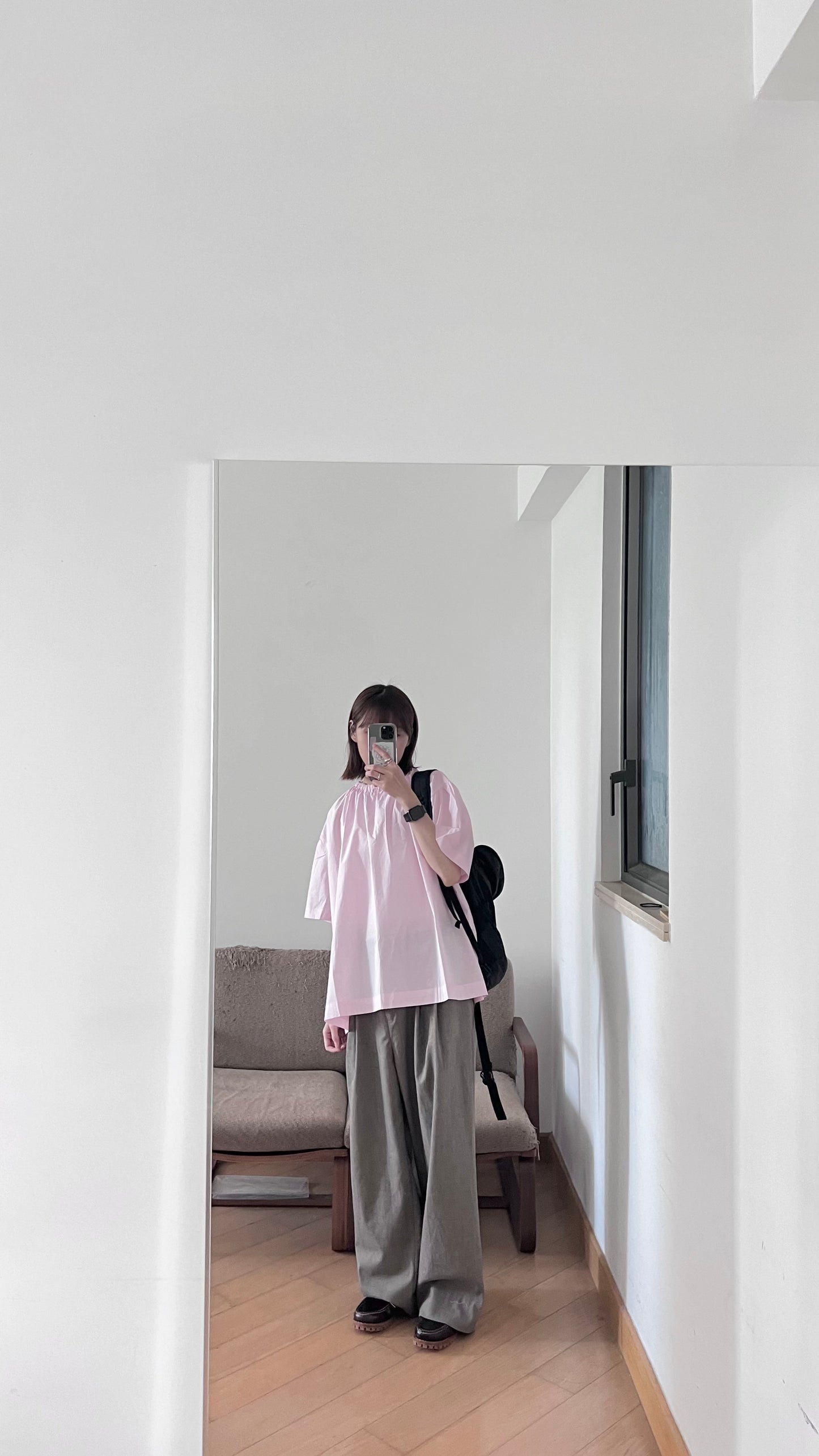 ballon shirt in pink