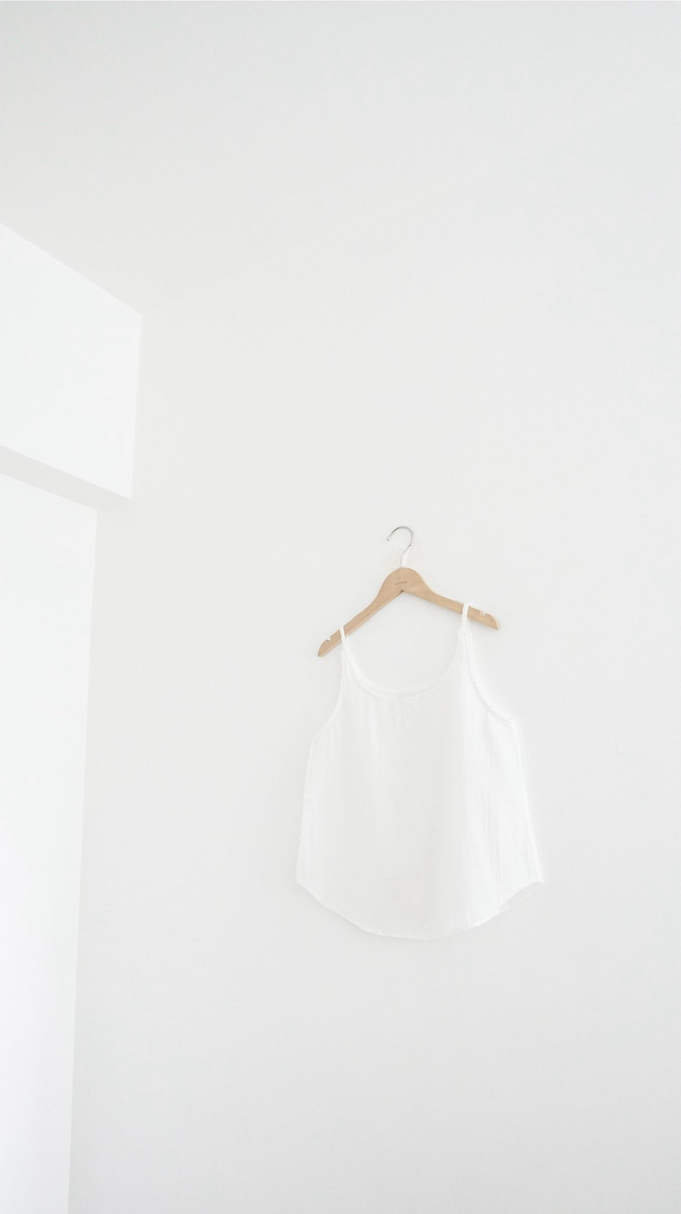 veil stripe overlay top in white (pre-order)