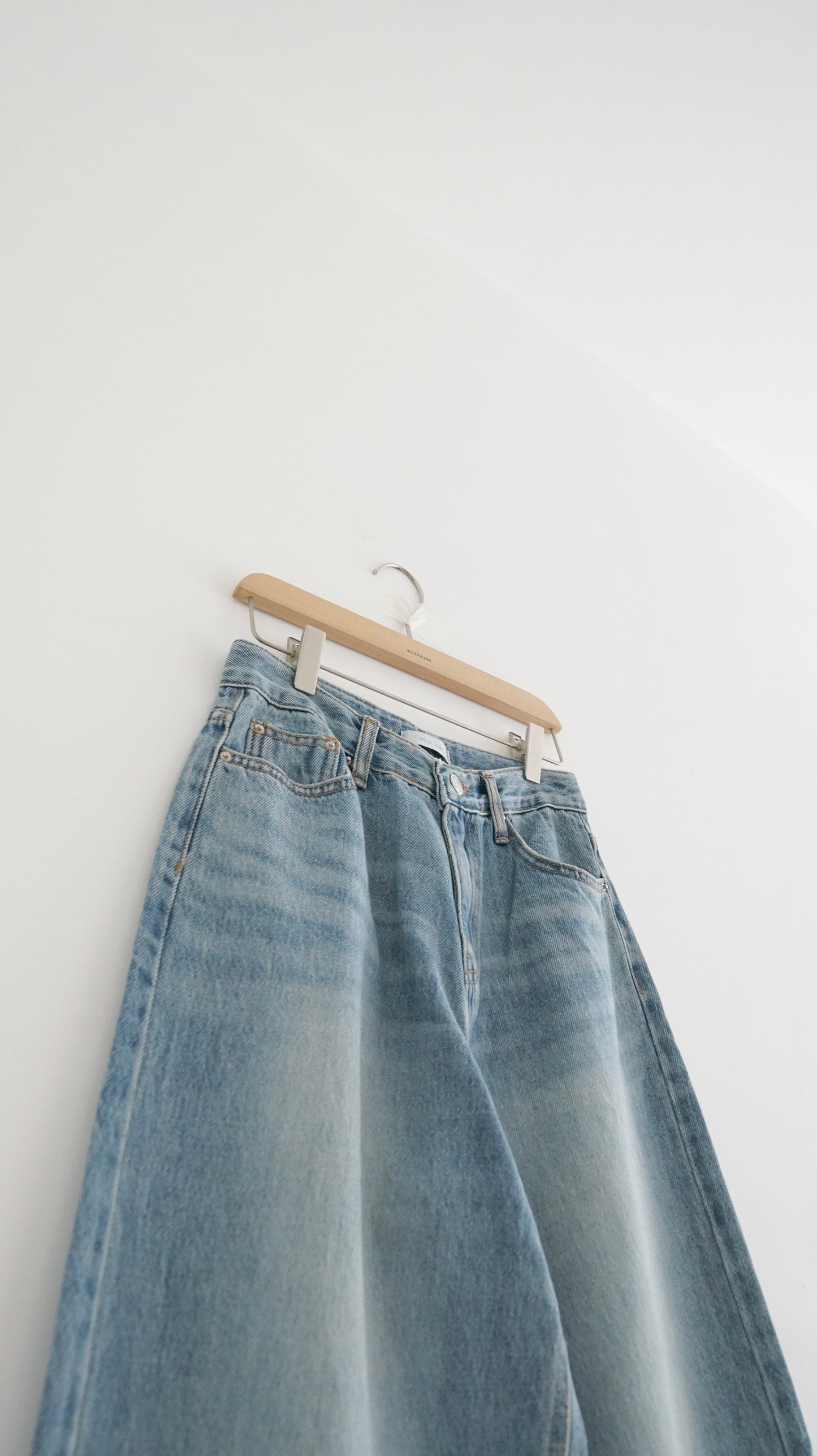 classic straight leg pants in denim