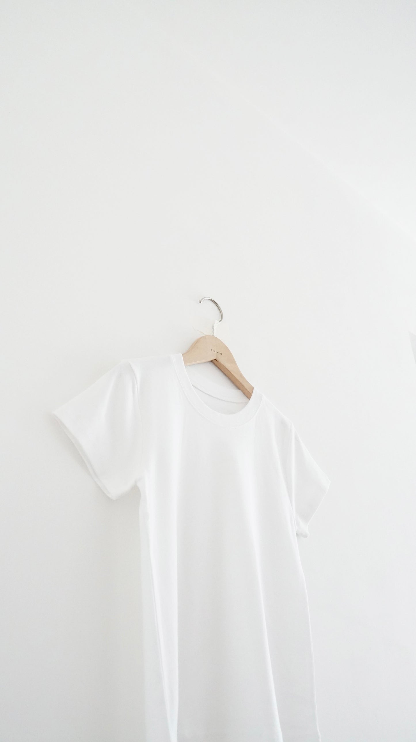 whisper print tee in white (pre-order)