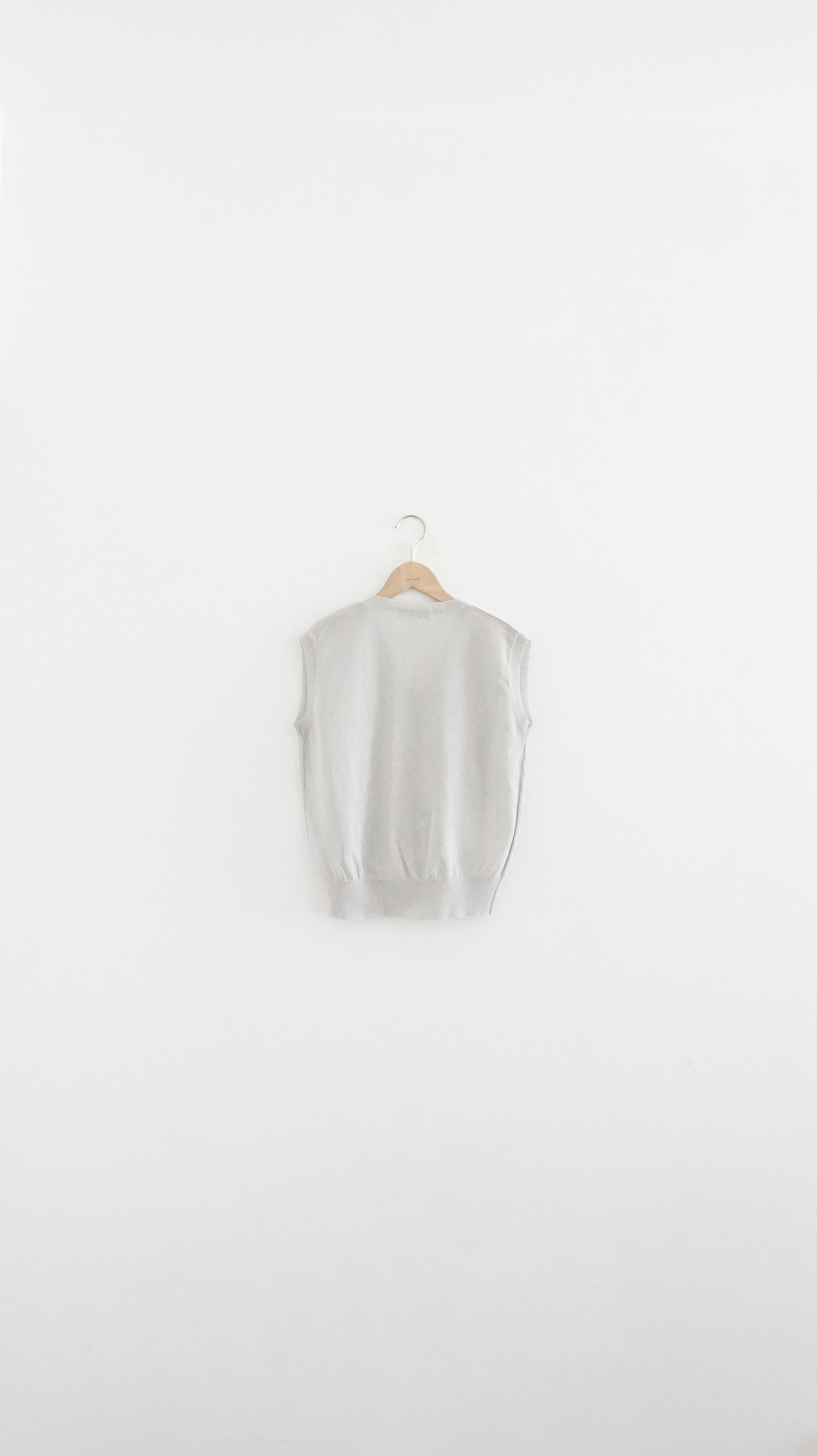 classic sheer knit vest in grey (pre-order)