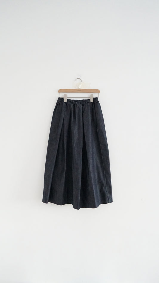 A-line skirt in dark denim