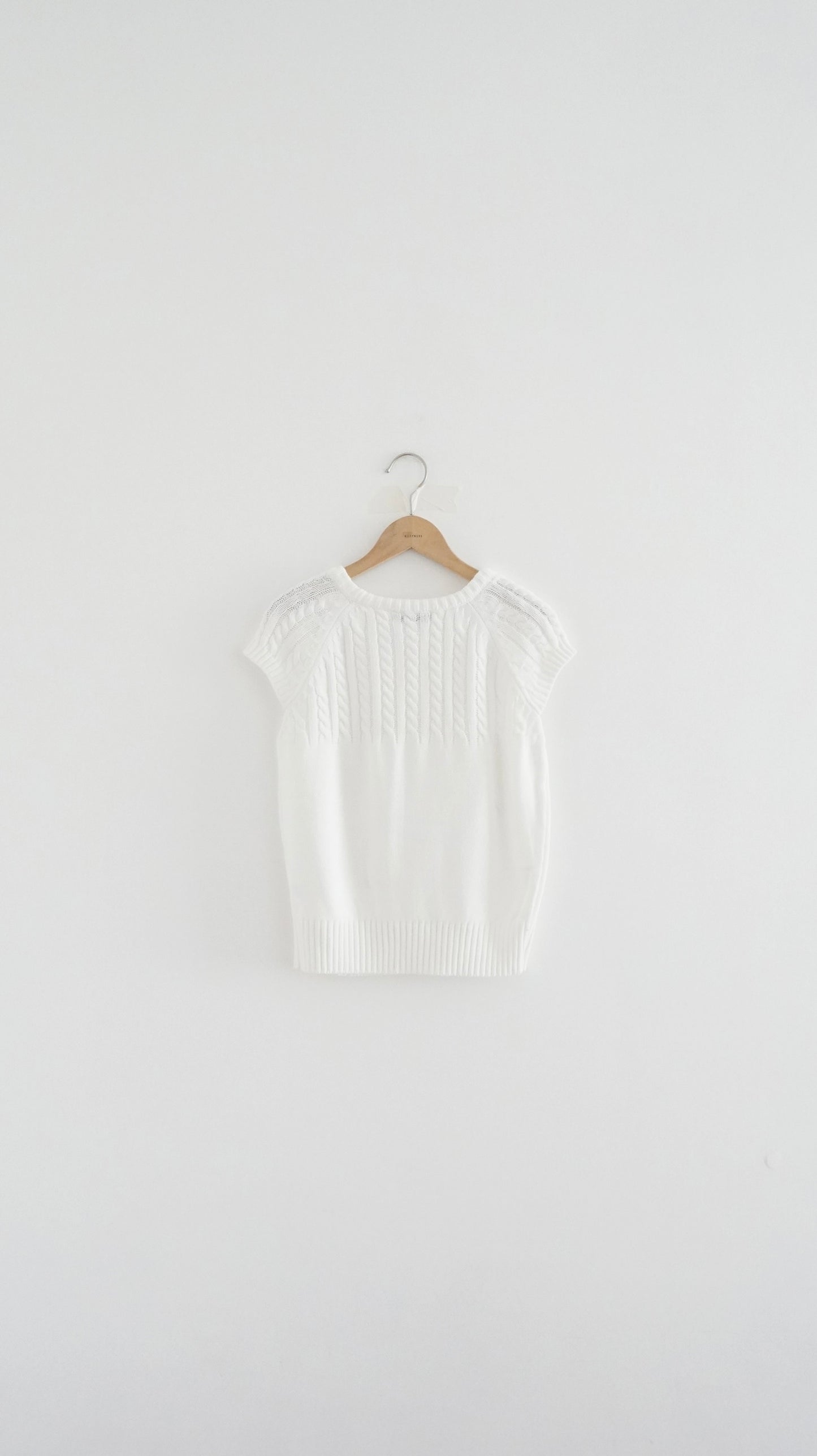 90s short sleeve sweater in cream (pre-order)