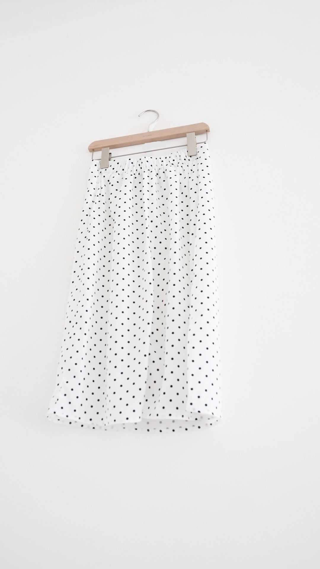 jenny dot midi skirt in white (pre-order)