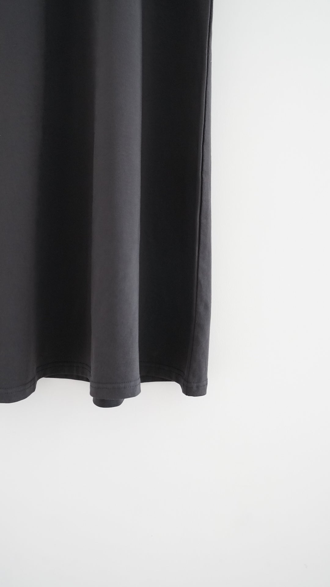 classic a-line cotton dress in charcoal (pre-order)