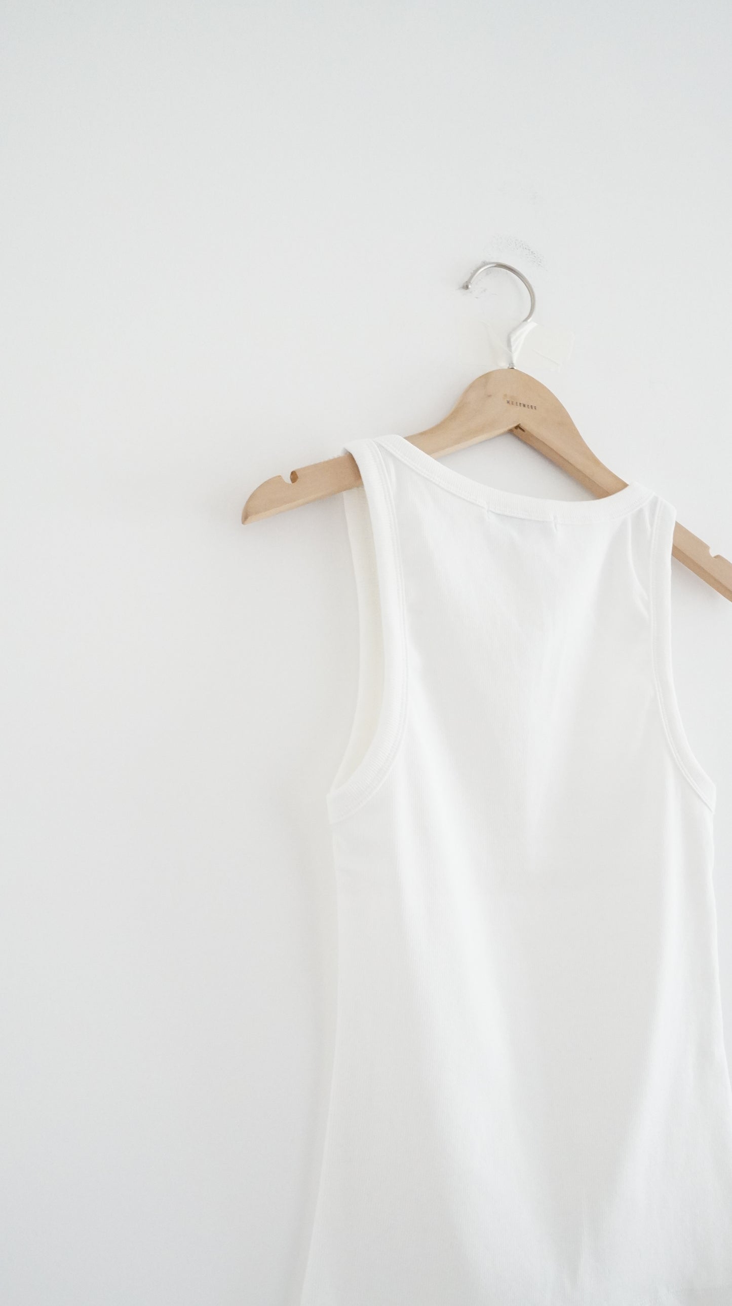 bone cotton tank top in white (pre-order)