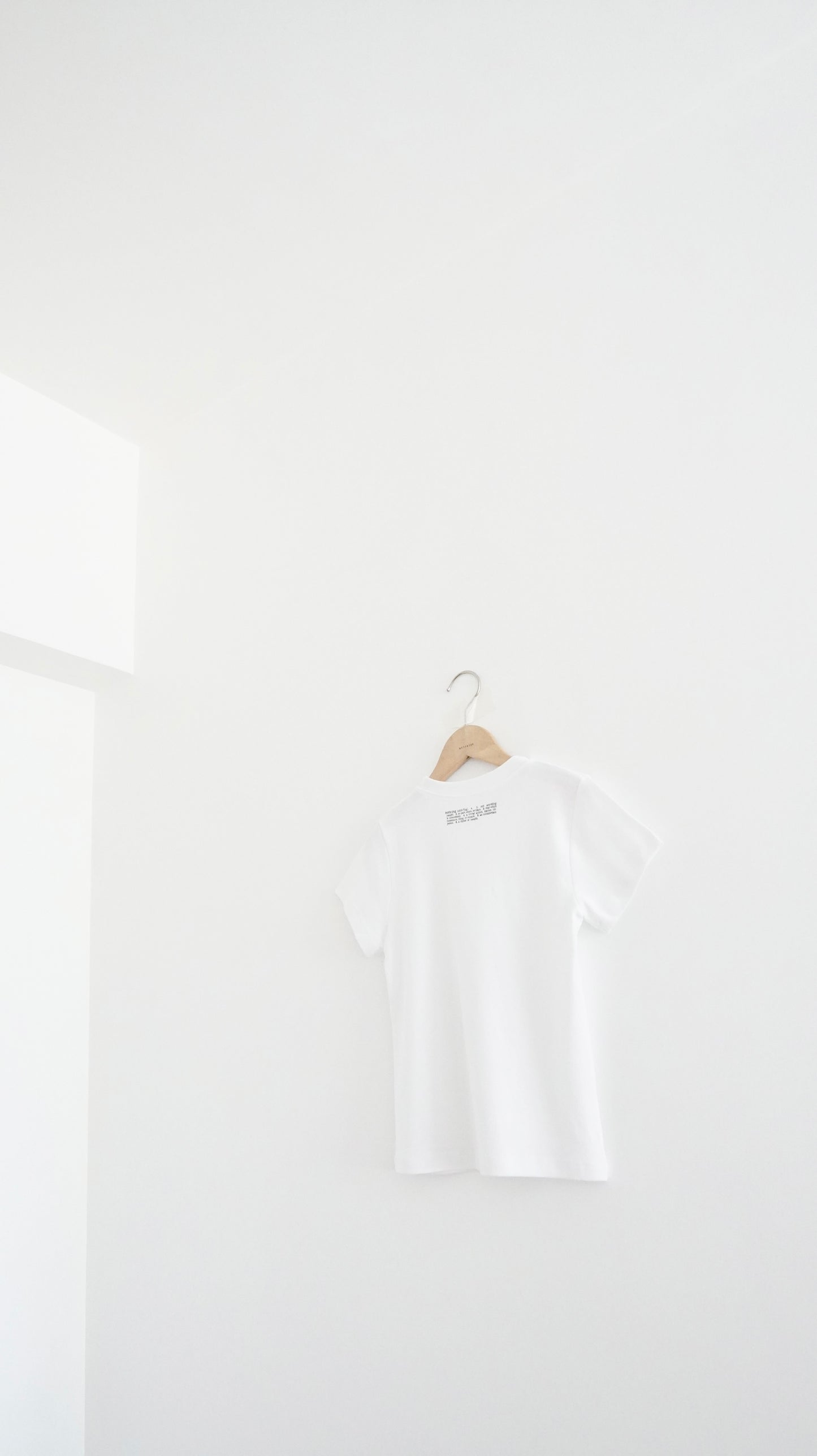 whisper print tee in white (pre-order)