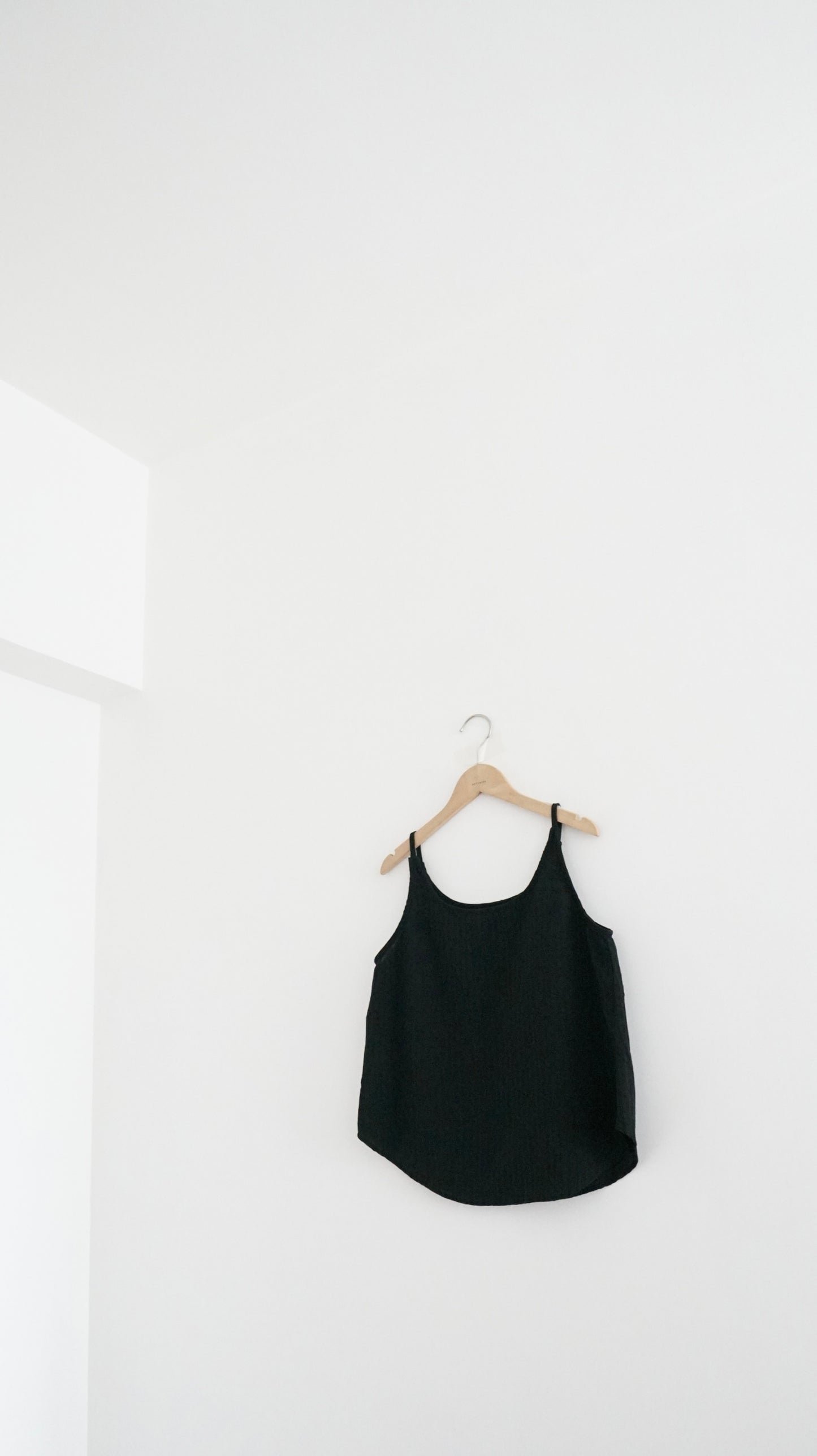 veil stripe overlay top in black (pre-order)