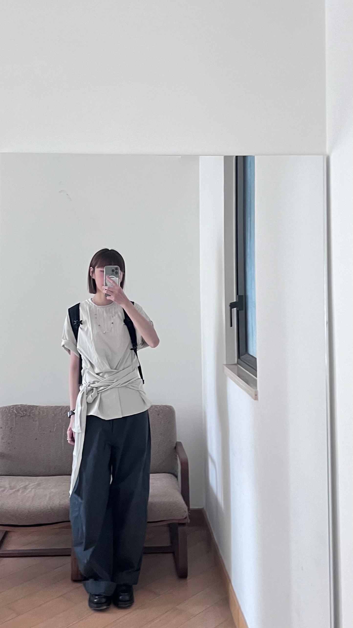 high-end ribbon tee in cloudy grey (pre-order)