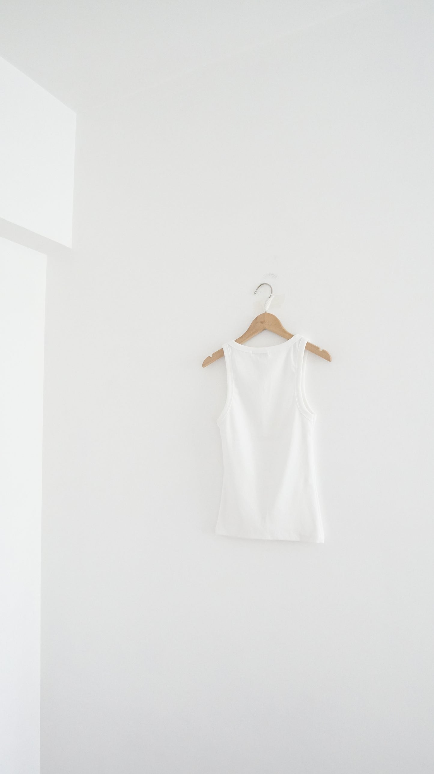 bone cotton tank top in white (pre-order)