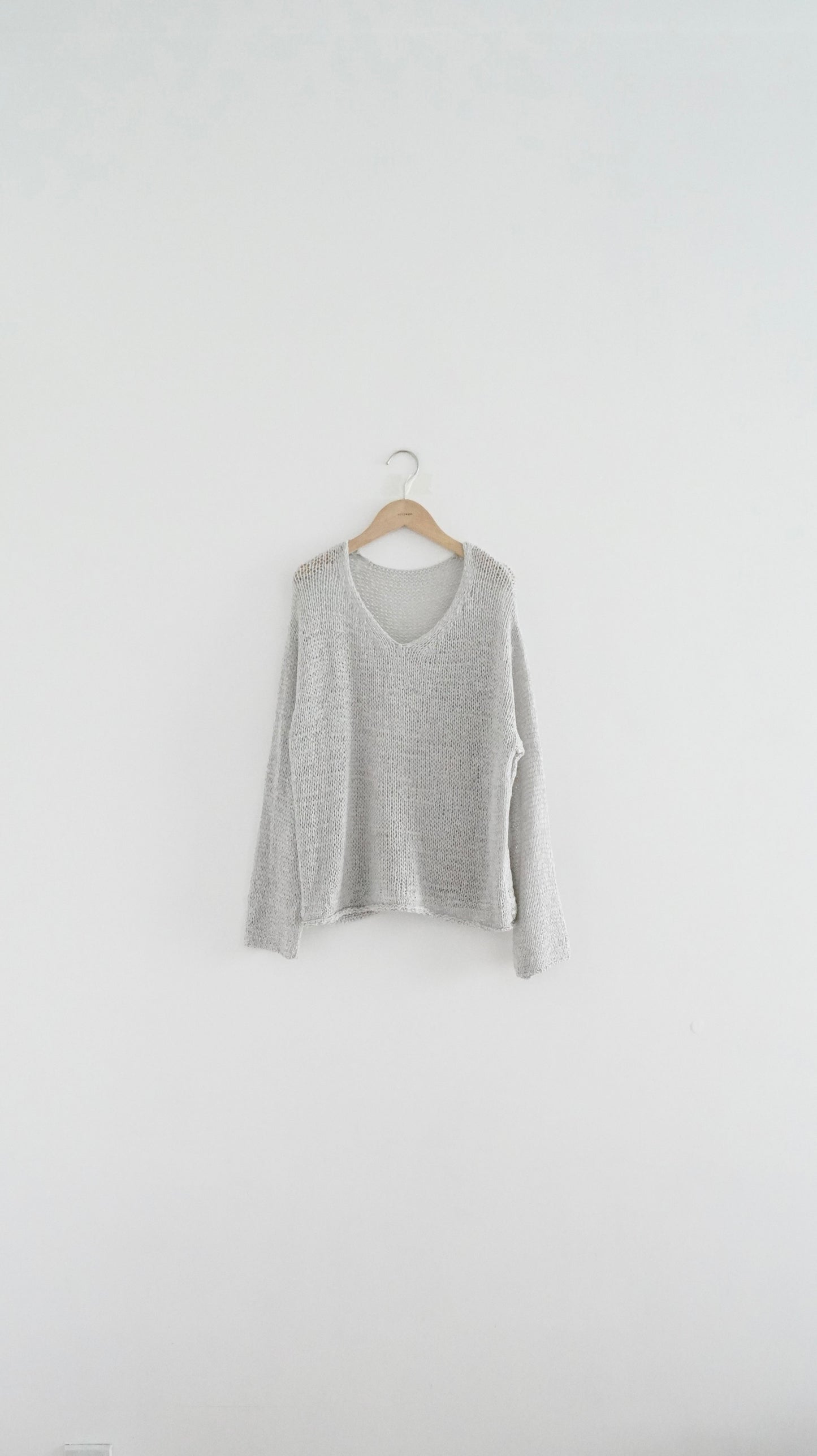 causal sweater in light grey