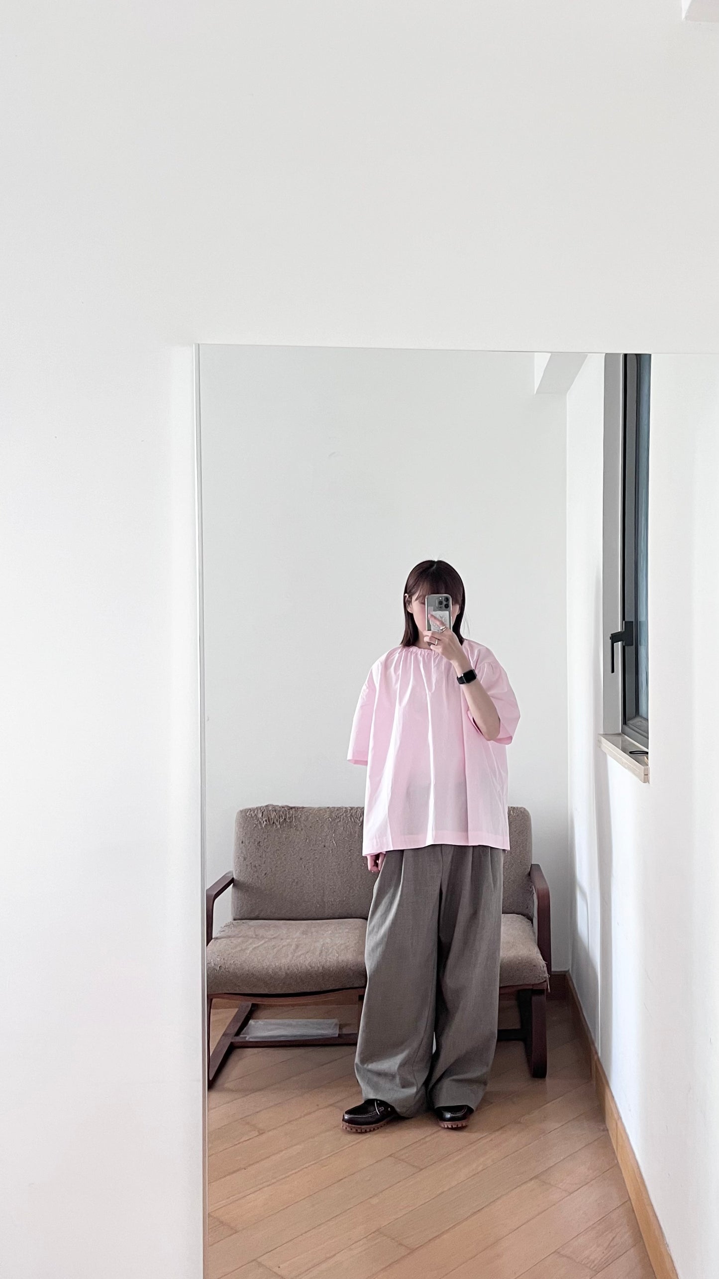 ballon shirt in pink