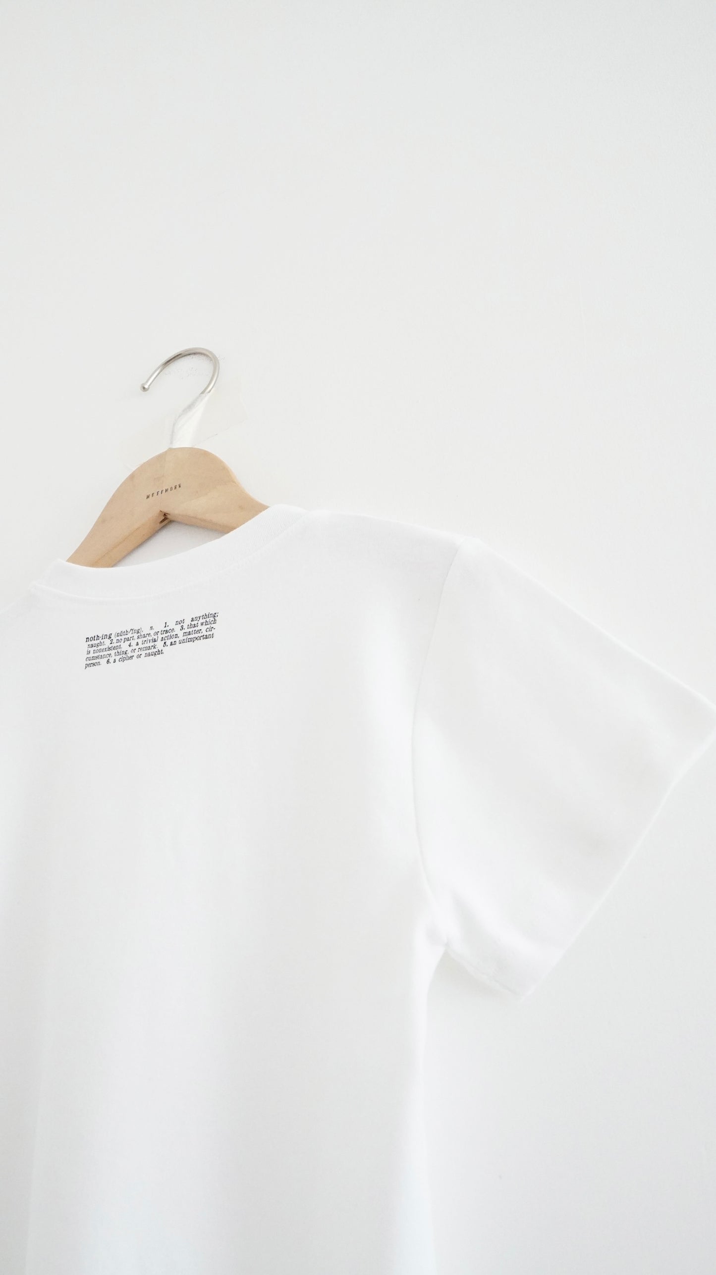 whisper print tee in white (pre-order)