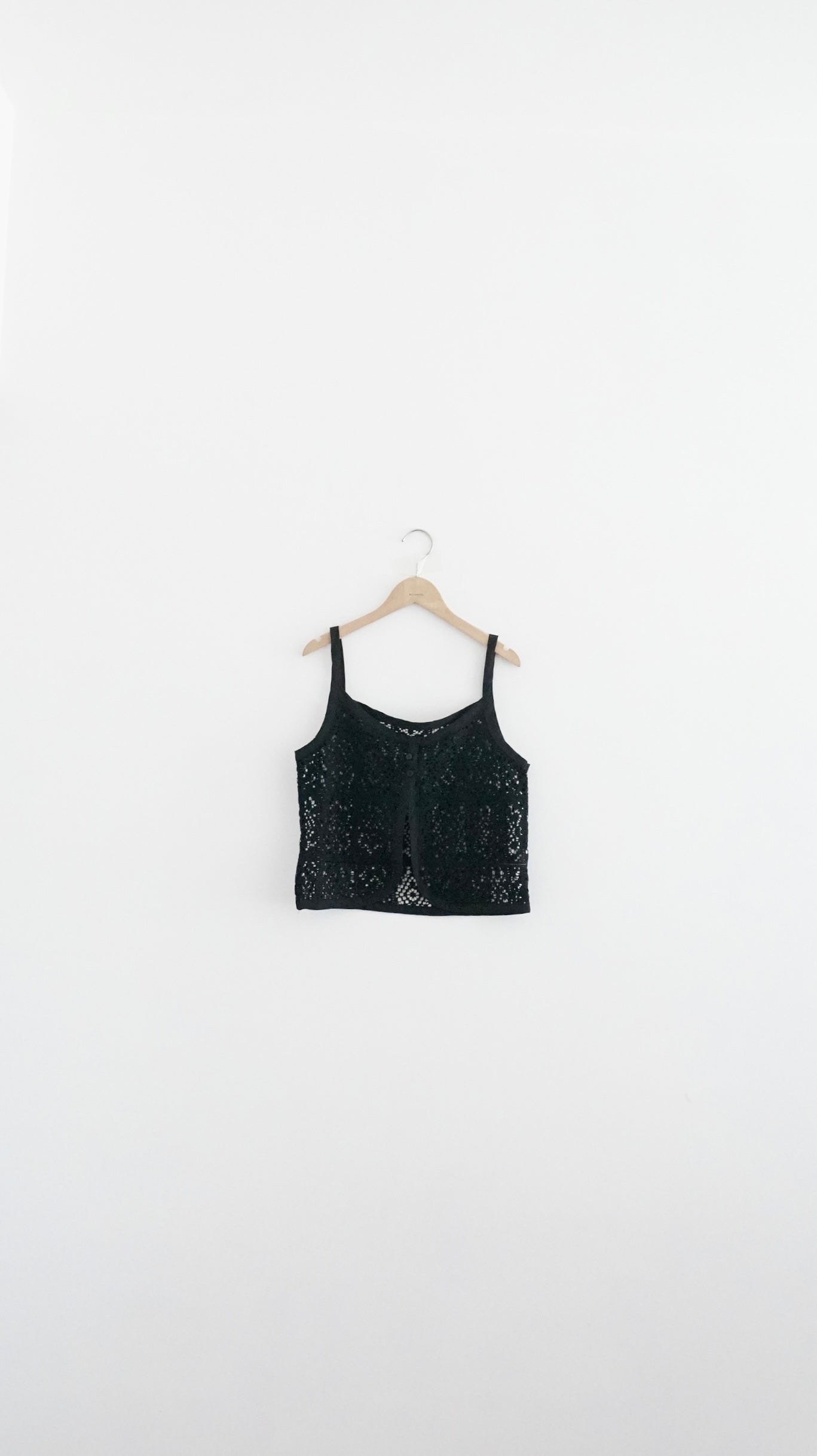bloomwork overlay vest in black (pre-order)