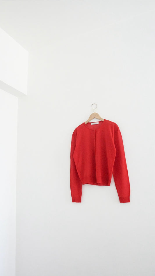 airy sheer cardigan in red (pre-order)
