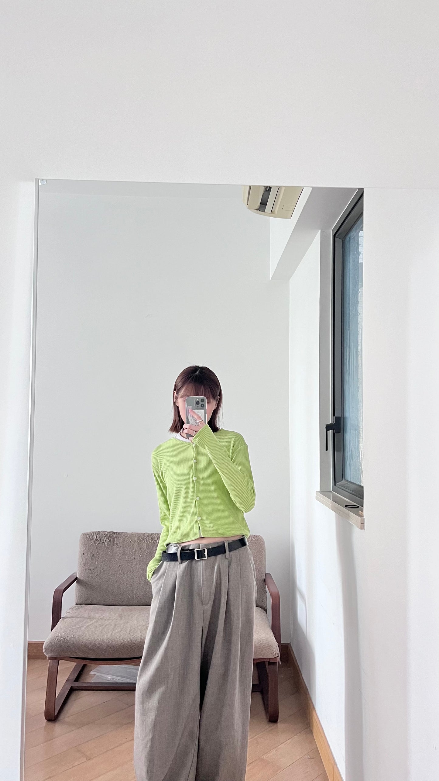 painted days cardigan in green