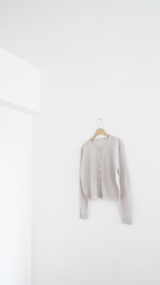 airy sheer cardigan in grey (pre-order)