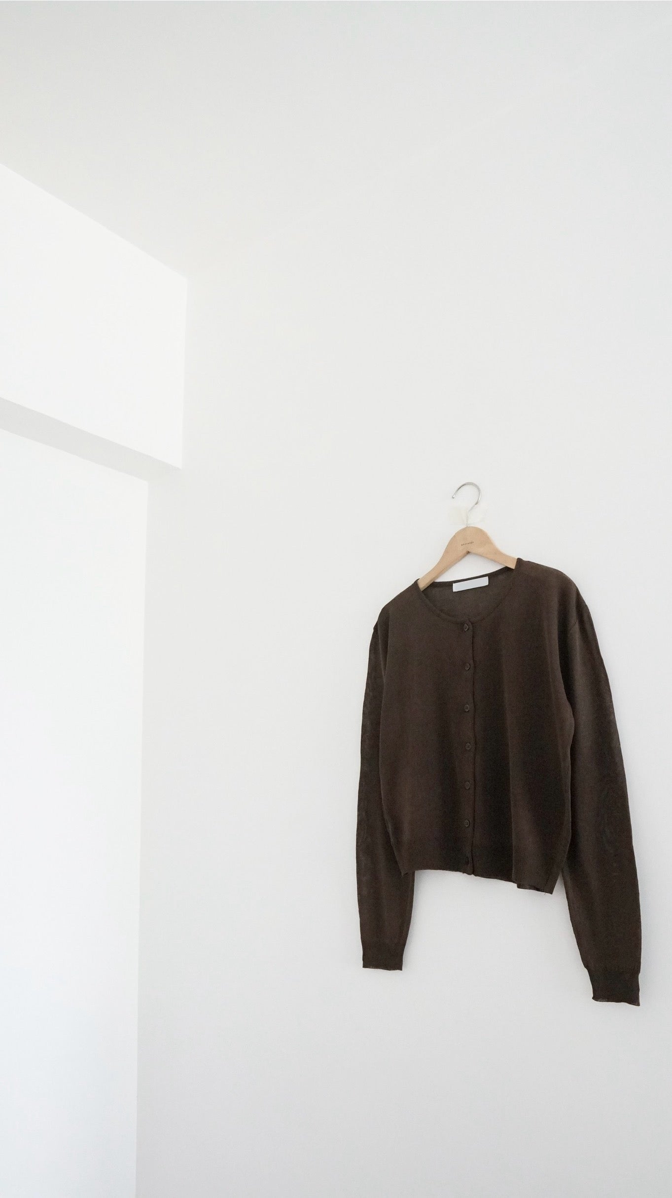 airy sheer cardigan in brown (pre-order)