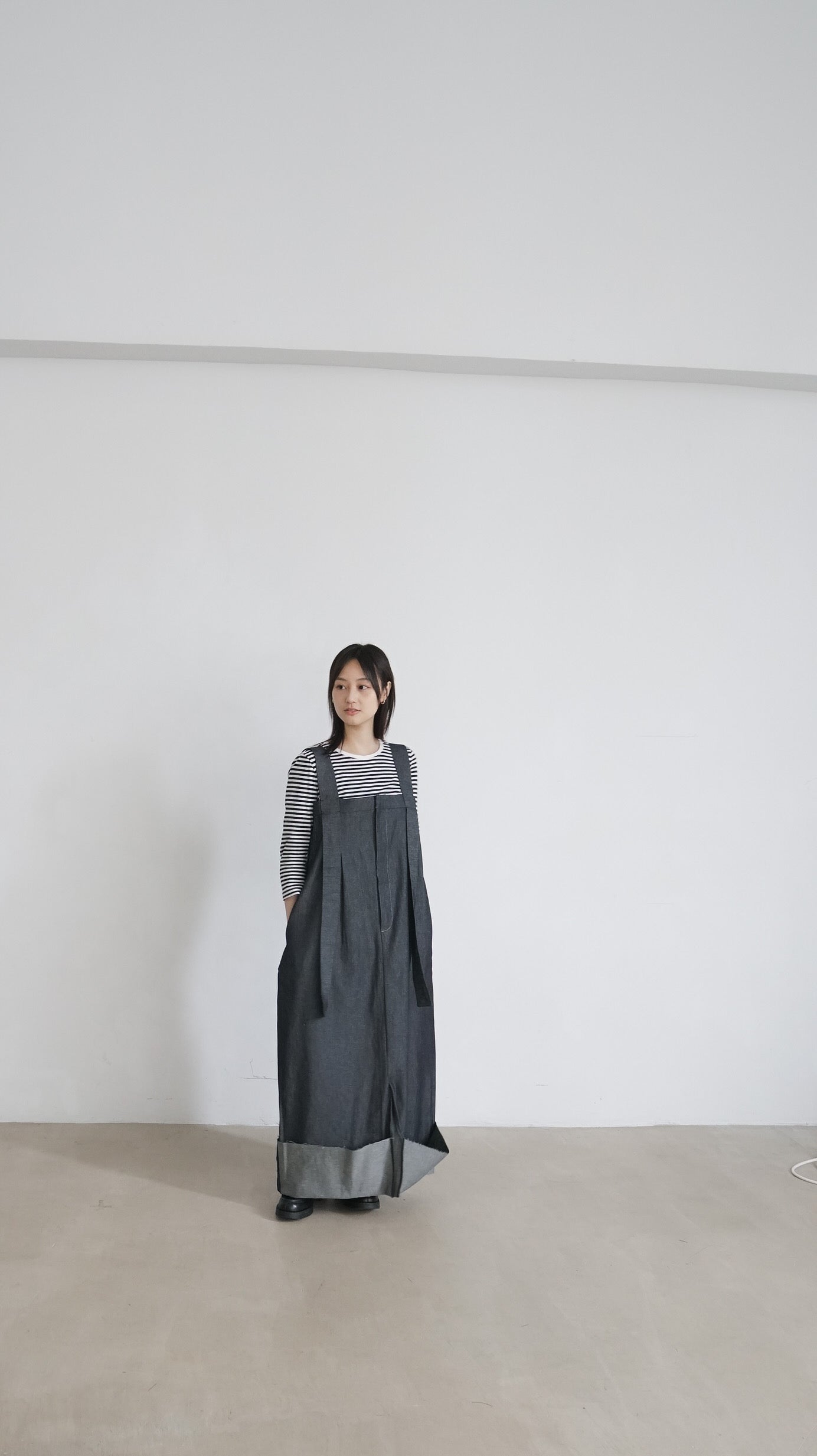 ikee unwashed denim dress