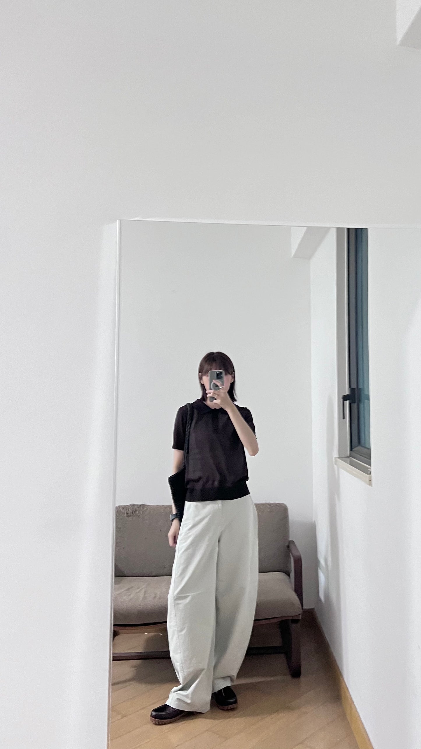 cocoon silhouette tapered pants in grey (pre-order)