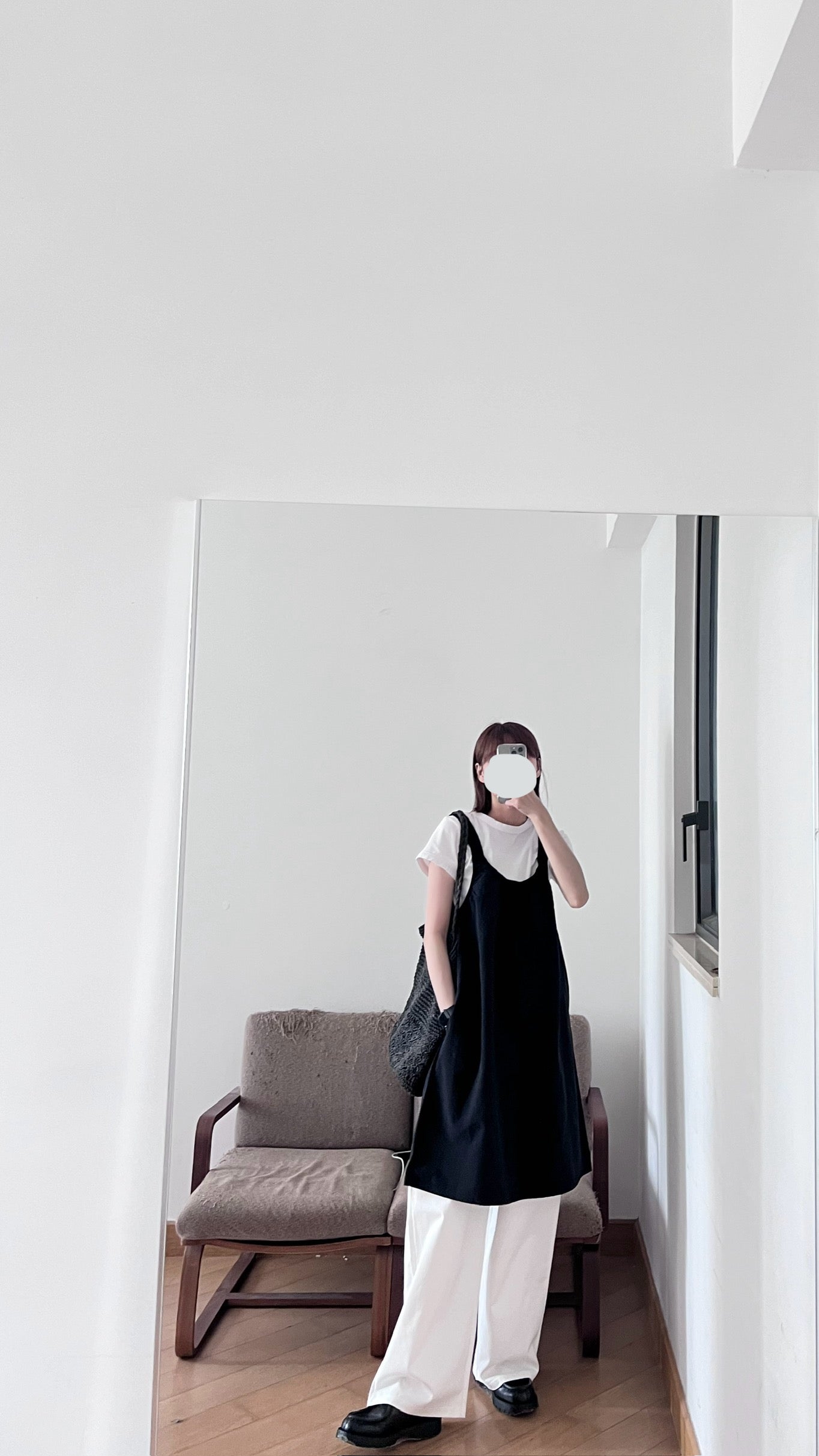 ease a-line tank dress in black (pre-order)