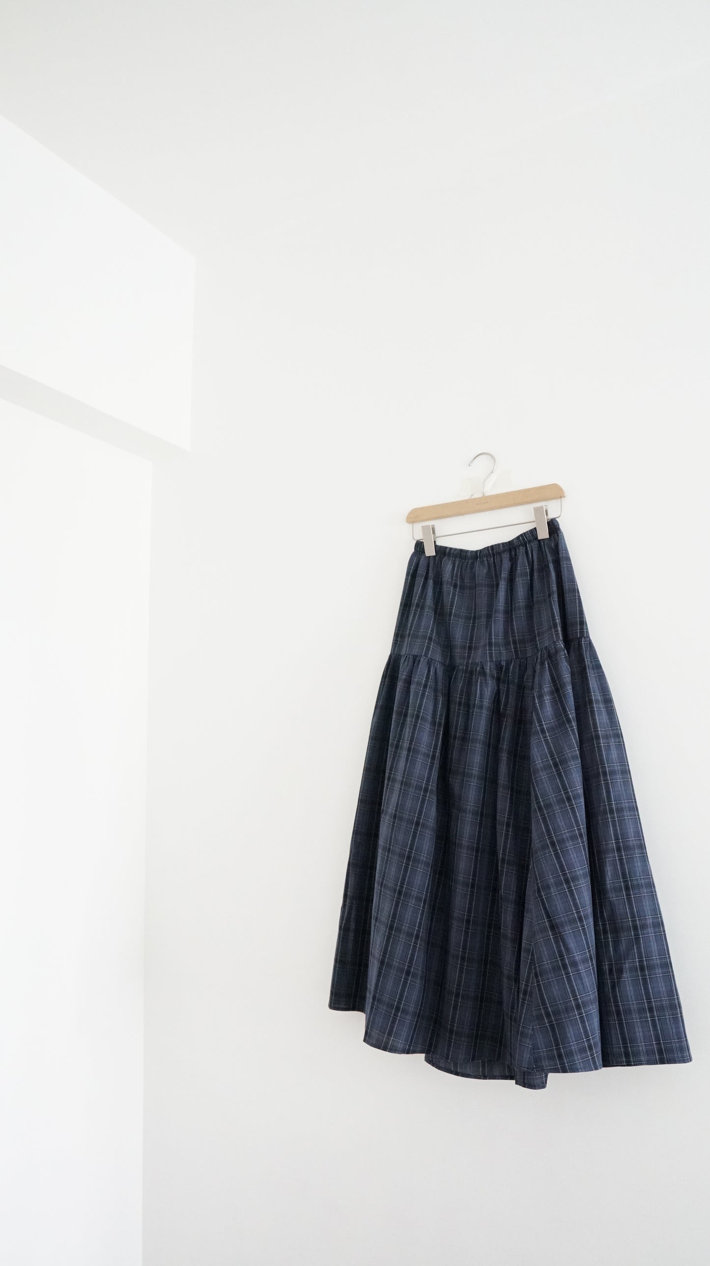 90s cloud check maxi skirt (pre-order)