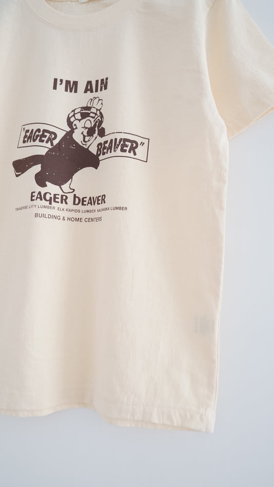 john clean-fit bear tee in butter (pre-order)