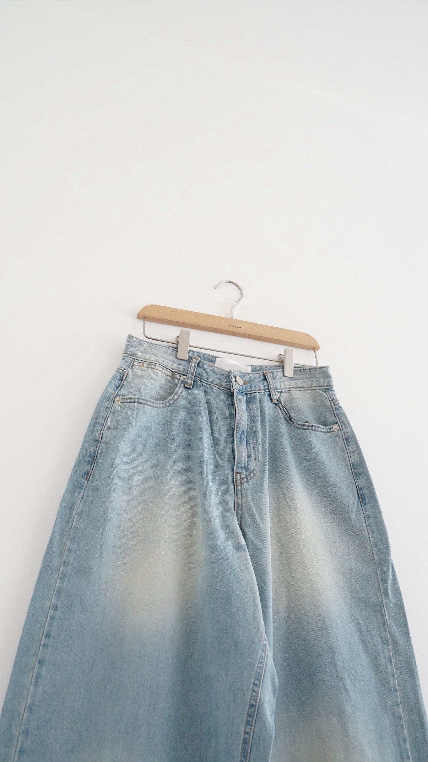 washed denim pants(S/M)