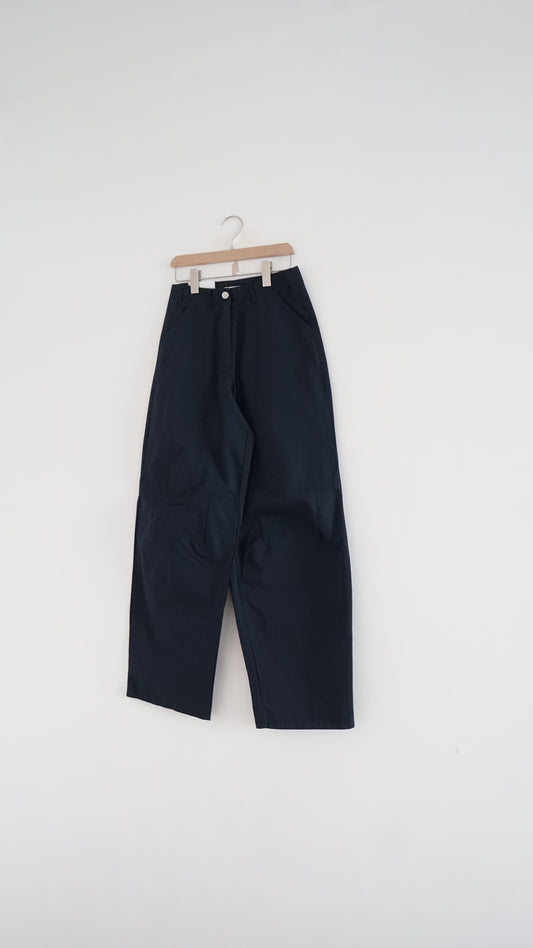 gemma barrel-leg pants in navy (pre-order)
