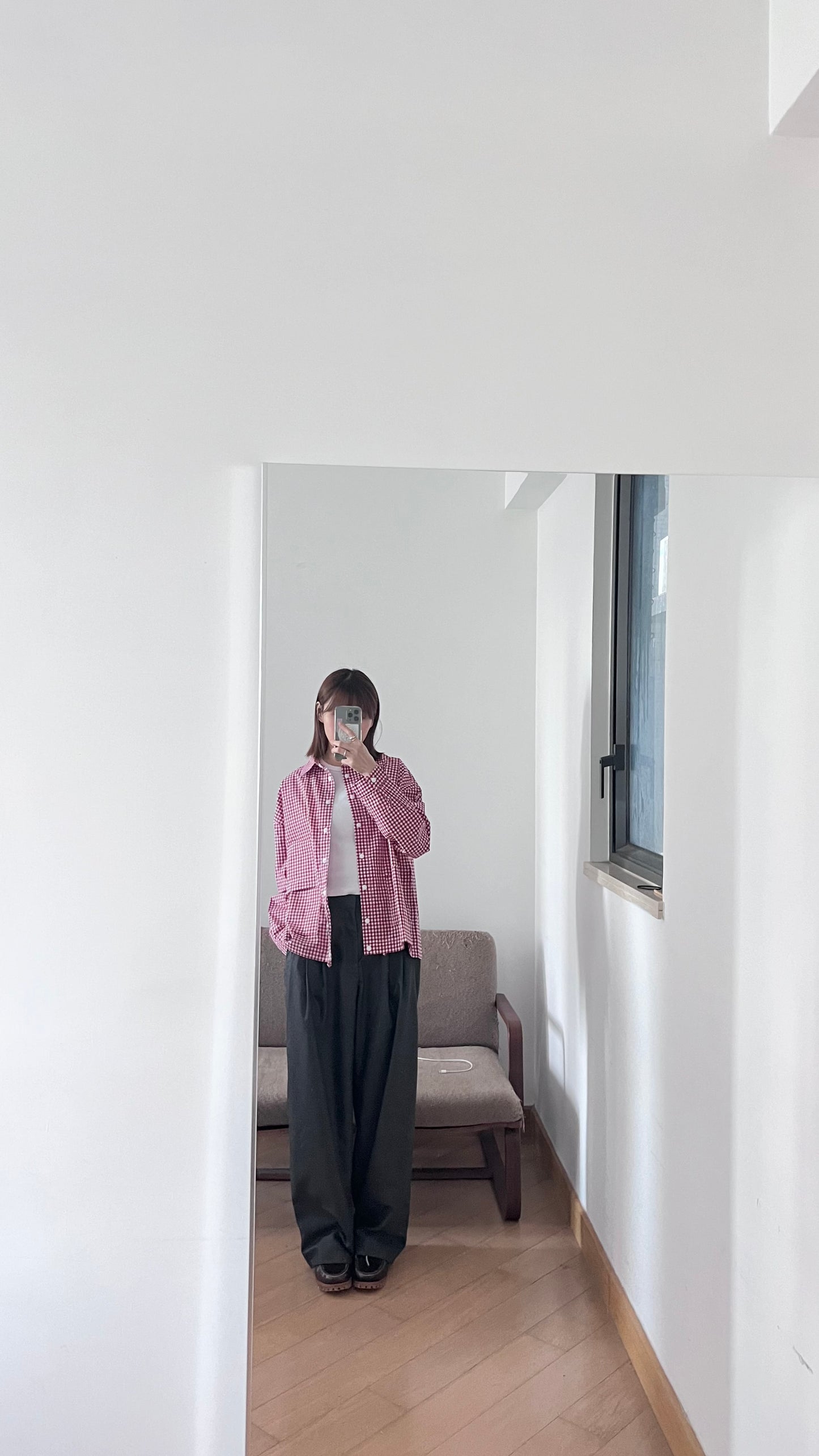 grace pleat pants in grey (M)
