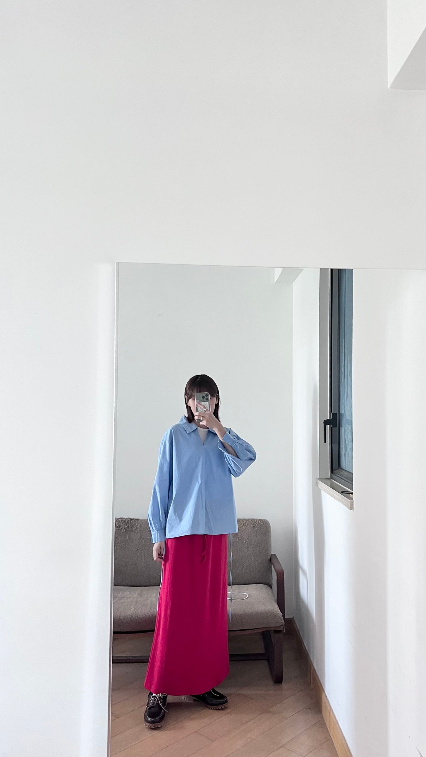 baby cotton skirt in red