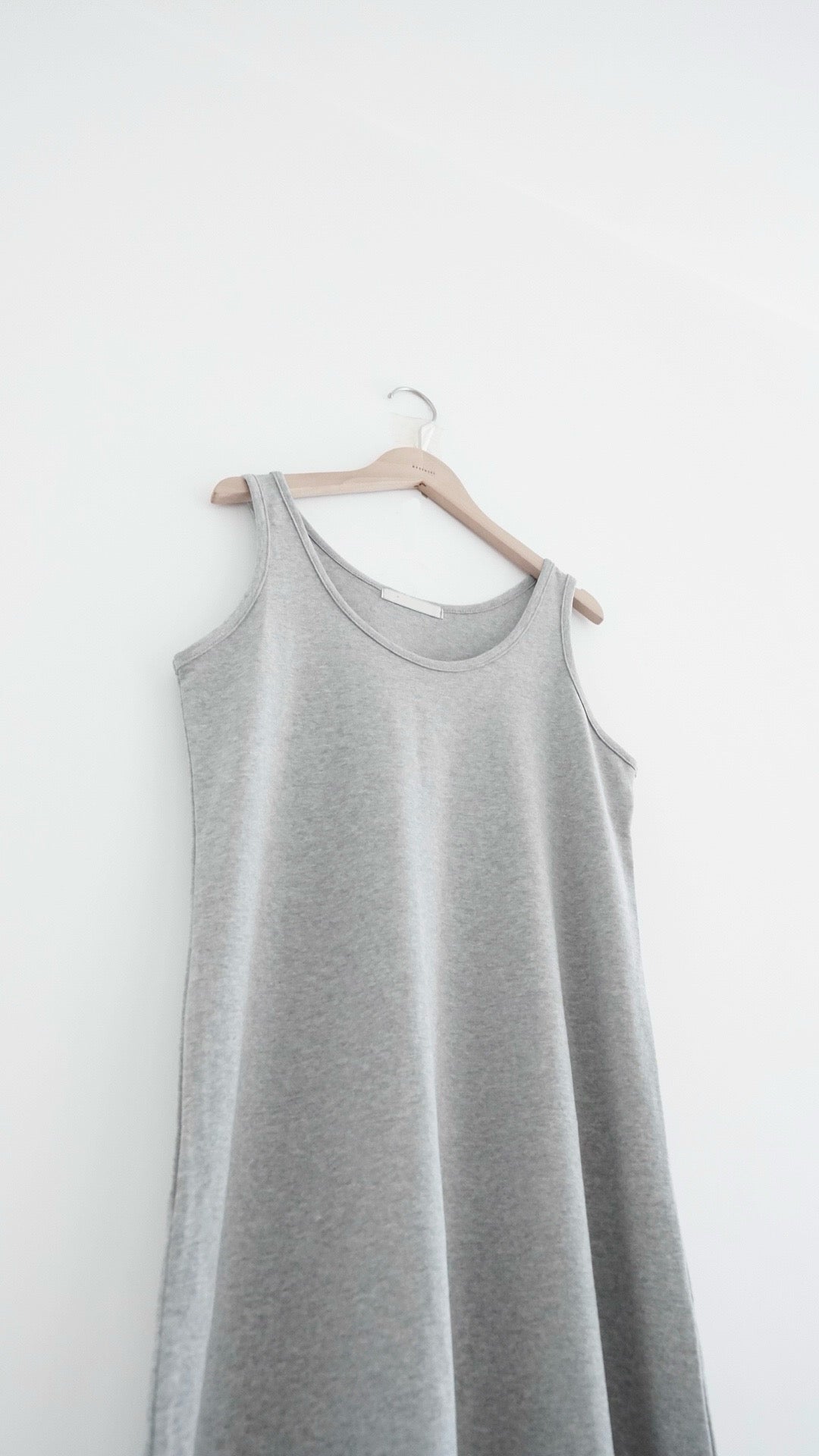 classic a-line cotton dress in grey (pre-order)