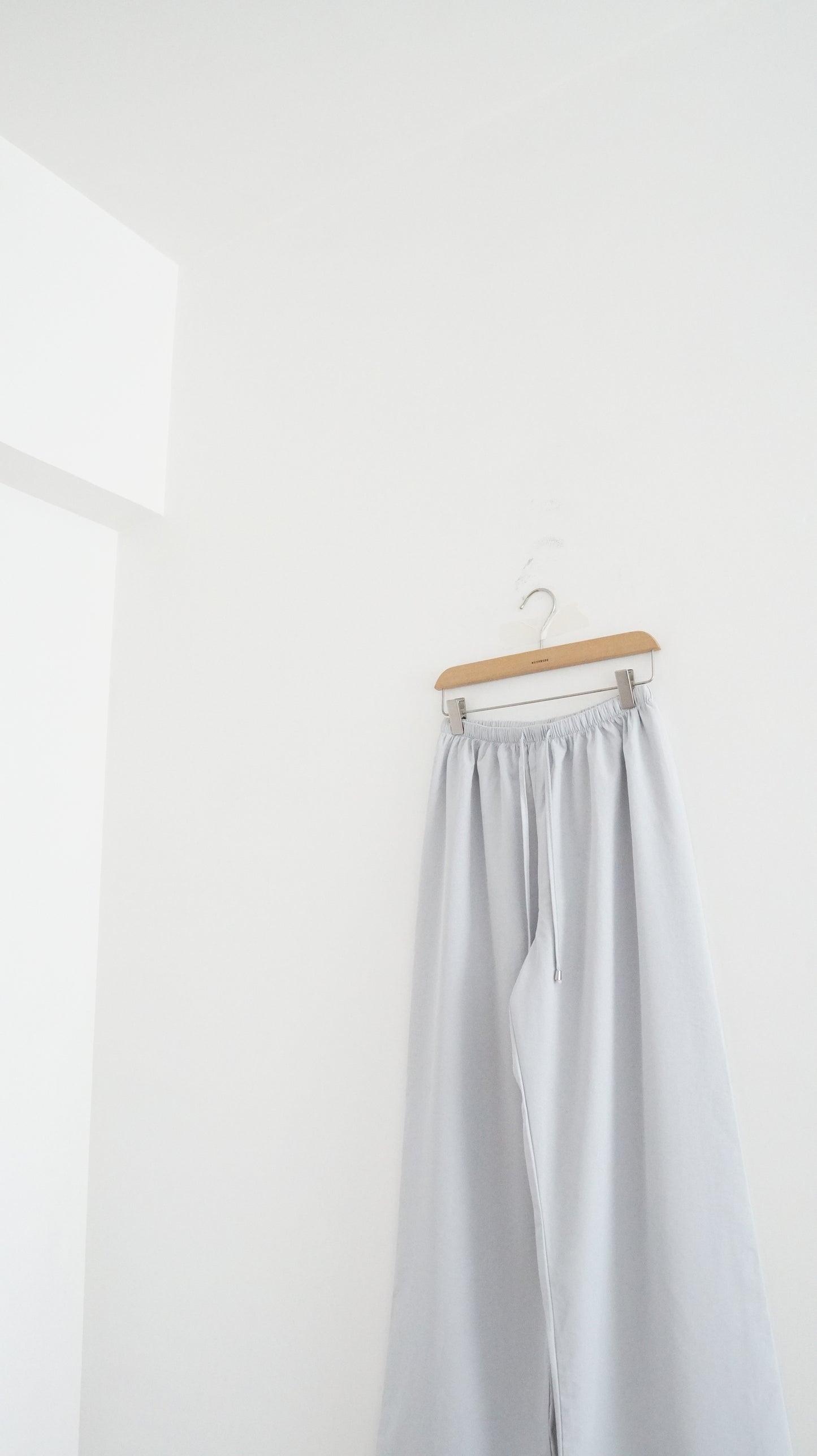 minimalist light pants in dust