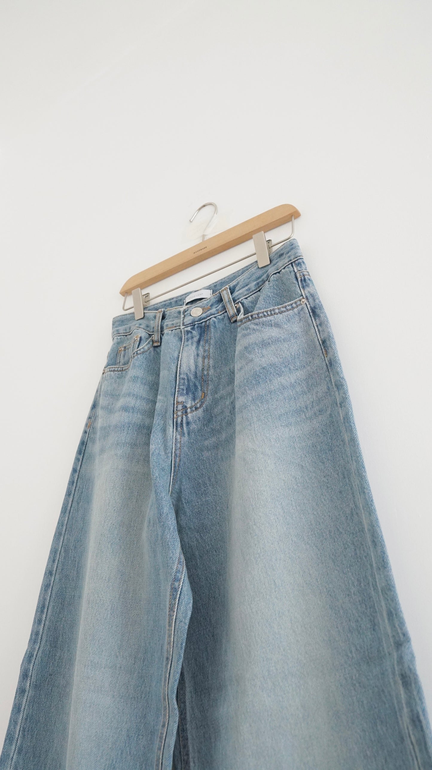 classic straight leg pants in denim
