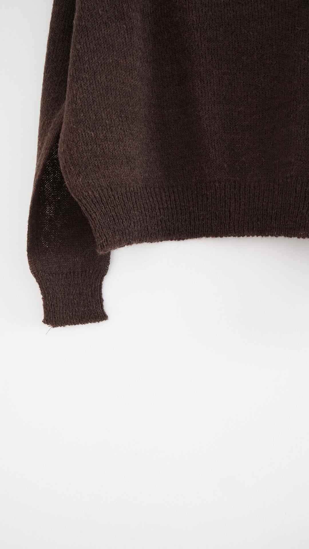 atelier light v-neck sweater in brown (pre-order)