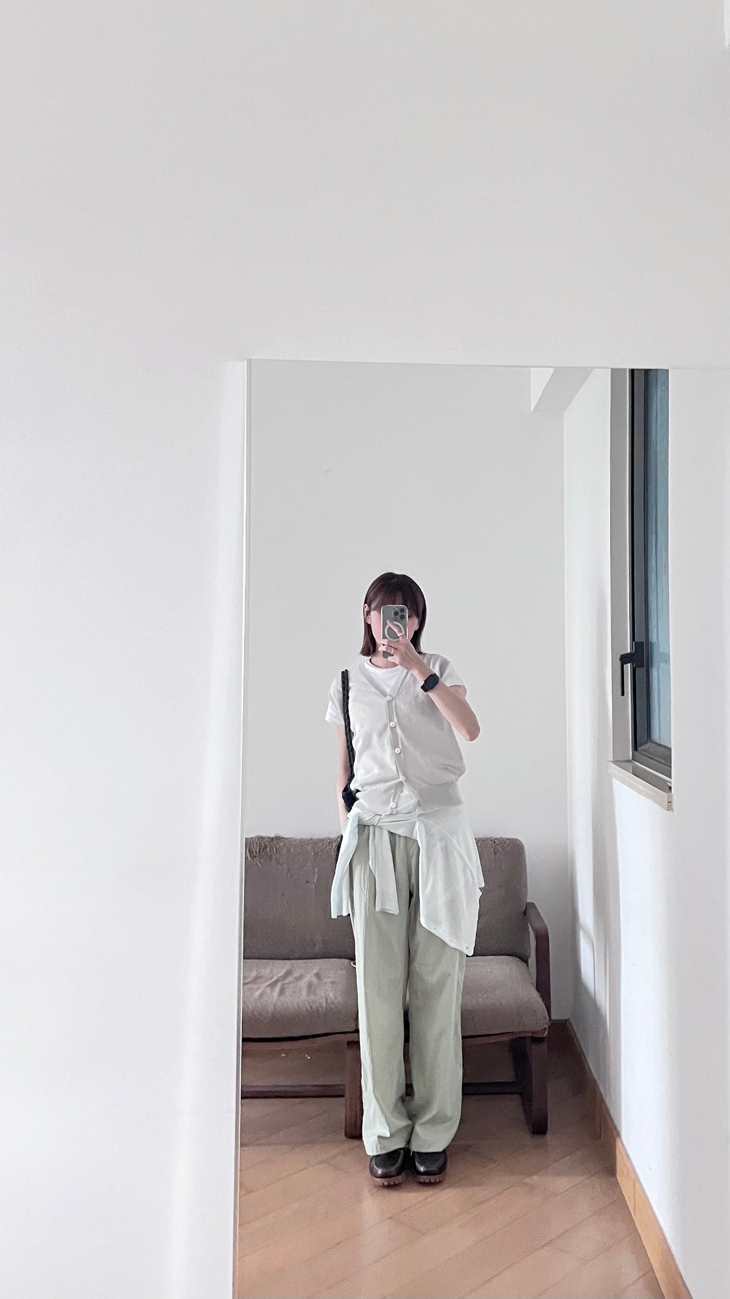 classic sheer knit vest in grey (pre-order)