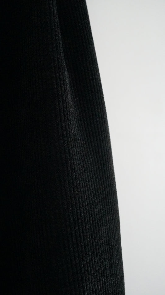 cozy corduroy wide pants in black ( pre-order )
