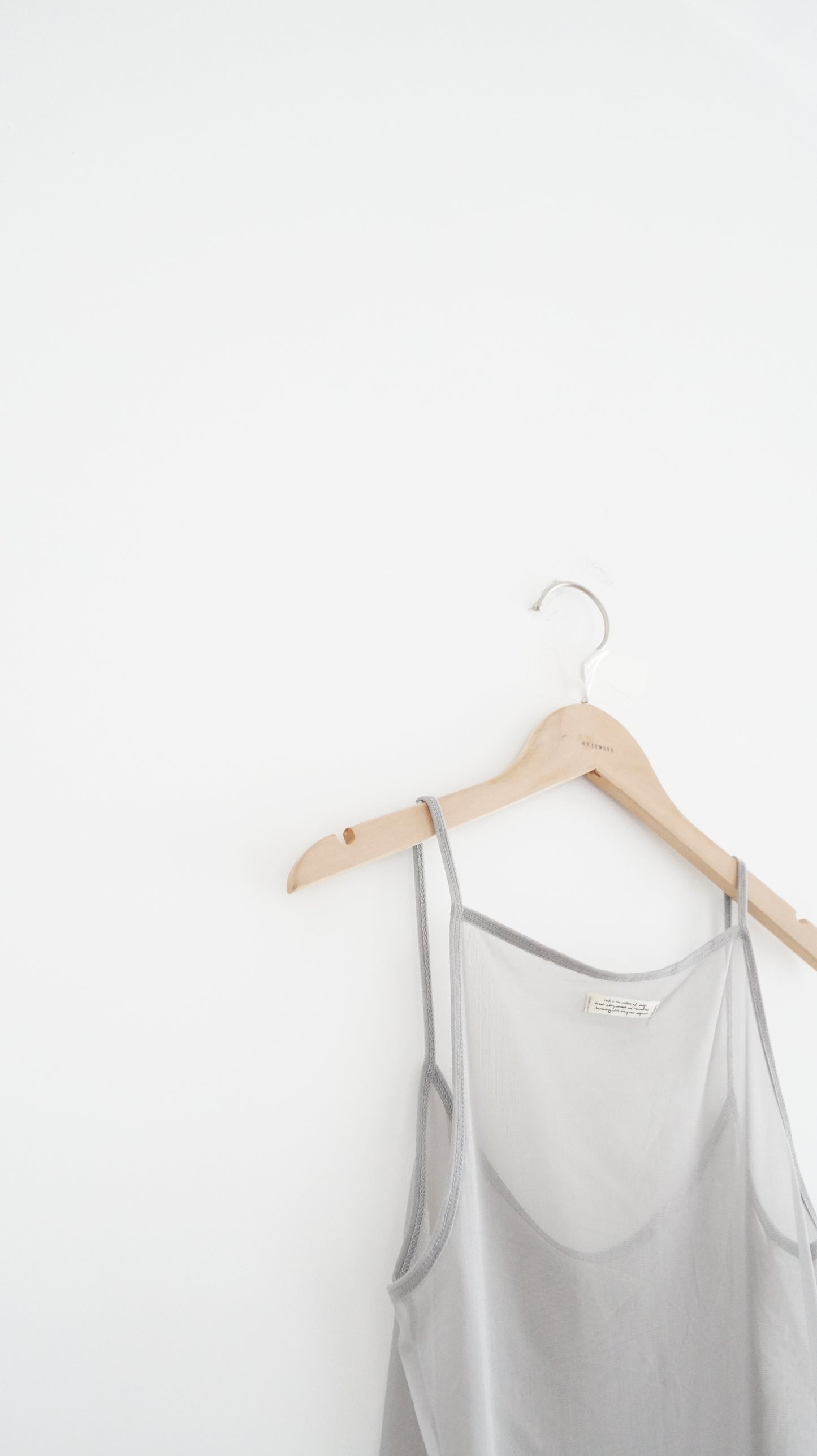 sheer camii top in grey (pre-order)