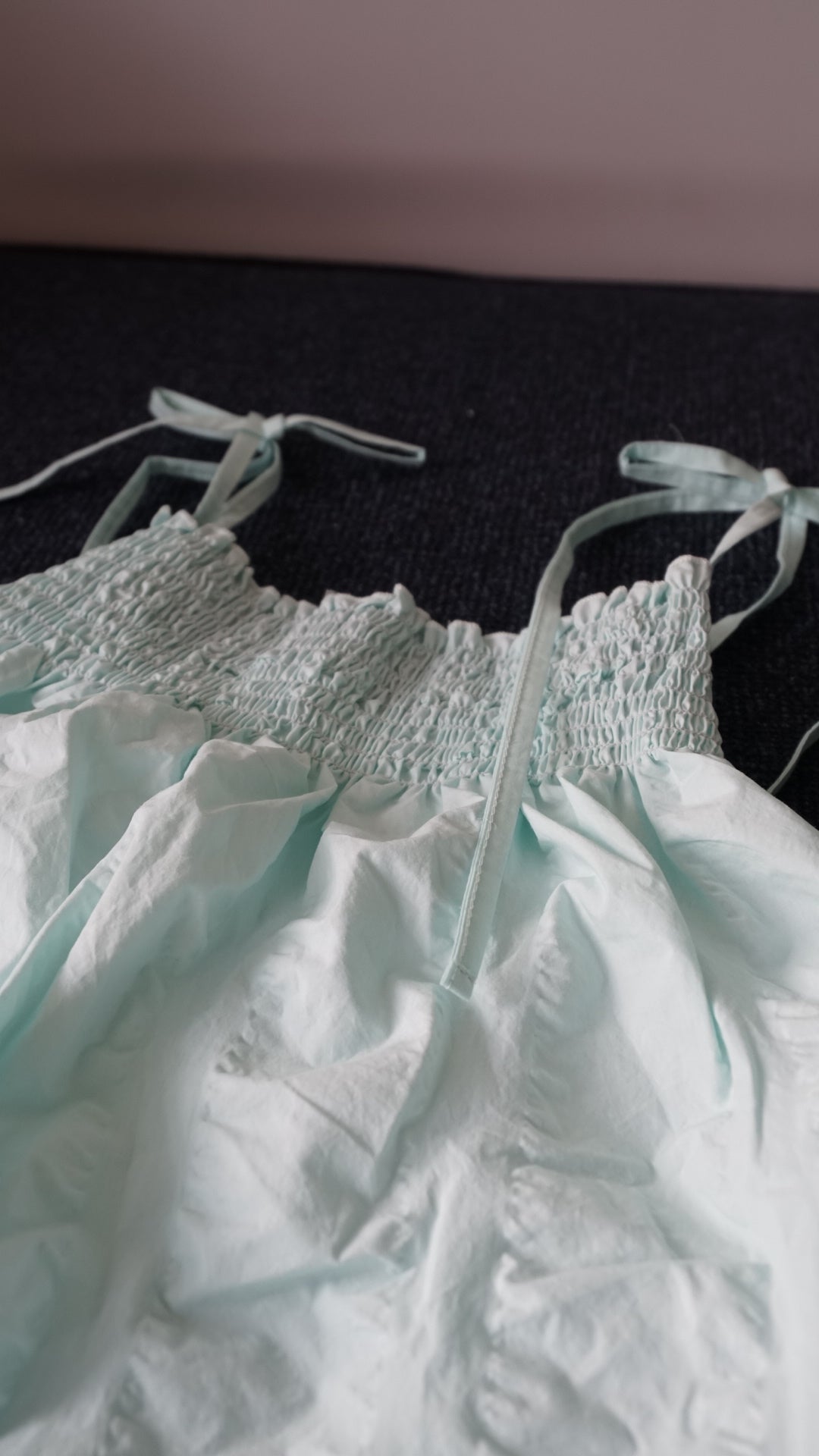 jerry shirred camisole top in mint (pre-order)
