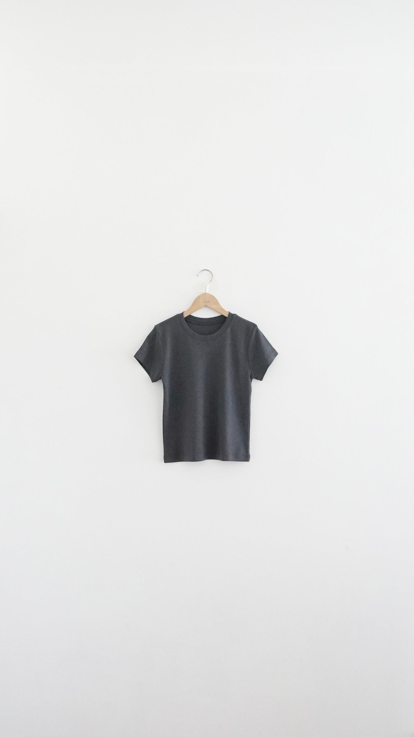 whisper print tee in charcoal (pre-order)