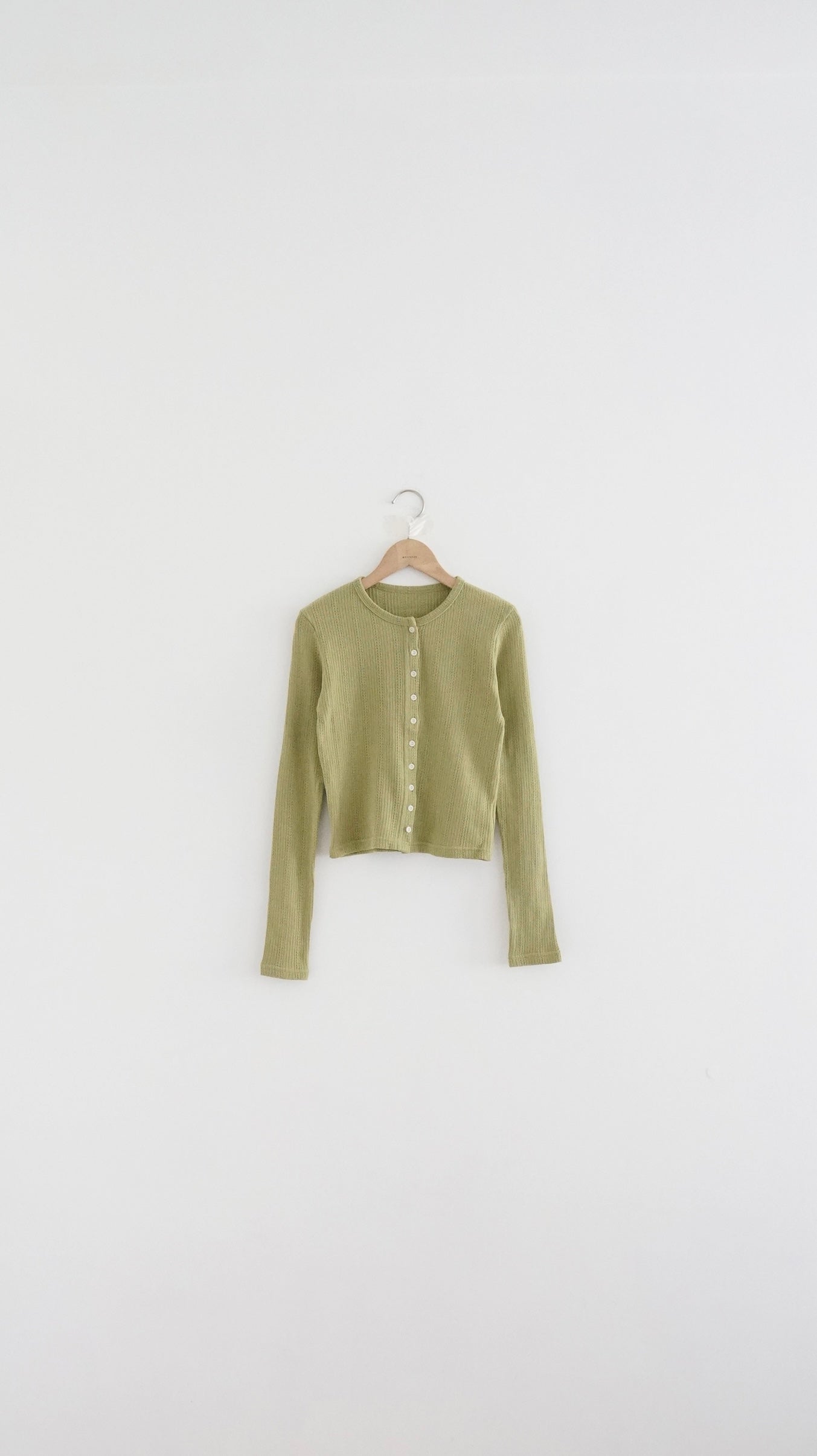 slim cut cardigan in green