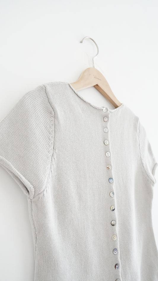 soft sleeve cardigan in grey (pre-order)